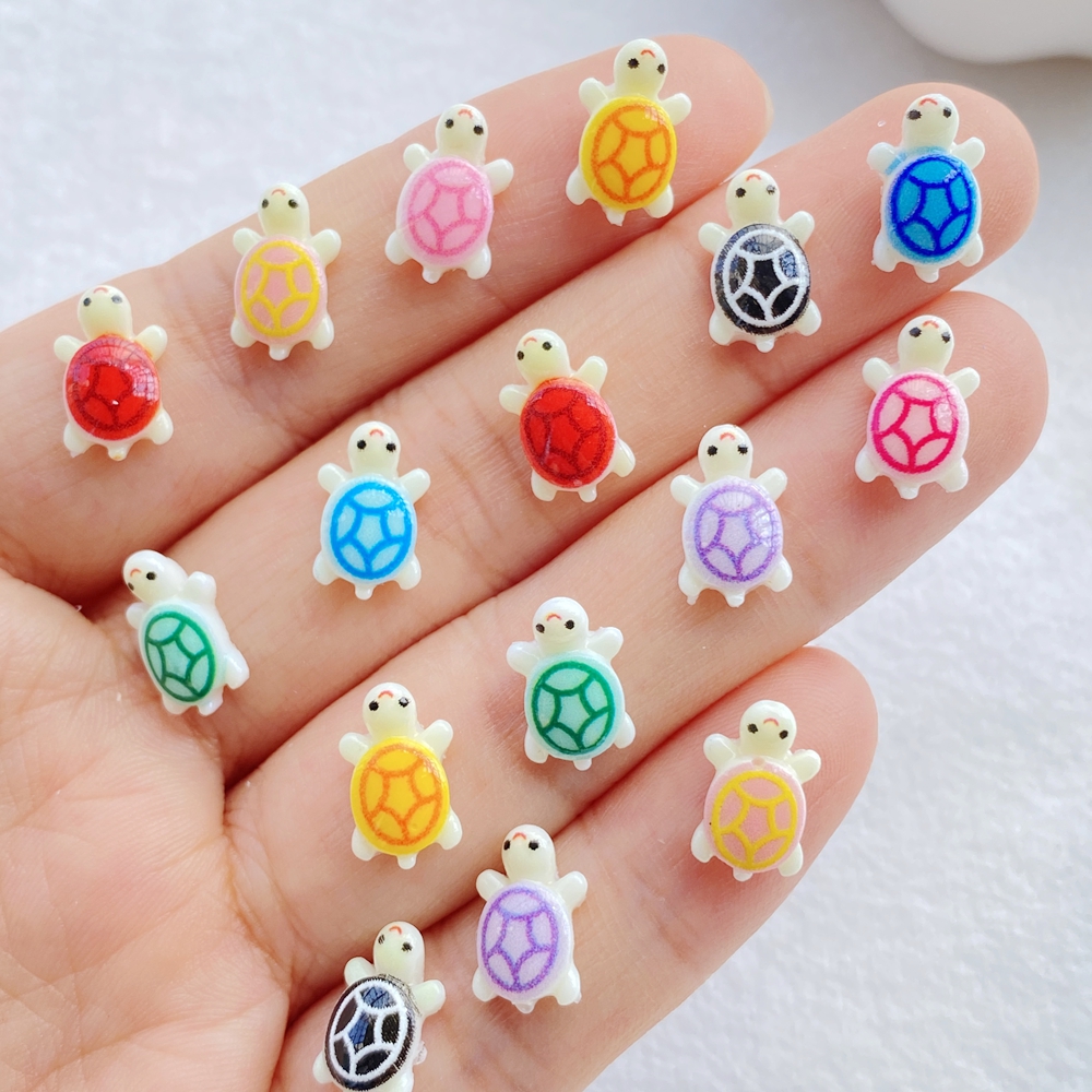 Nail Art Motif - 50Pcs Cute Mini Cartoon Little Turtle
