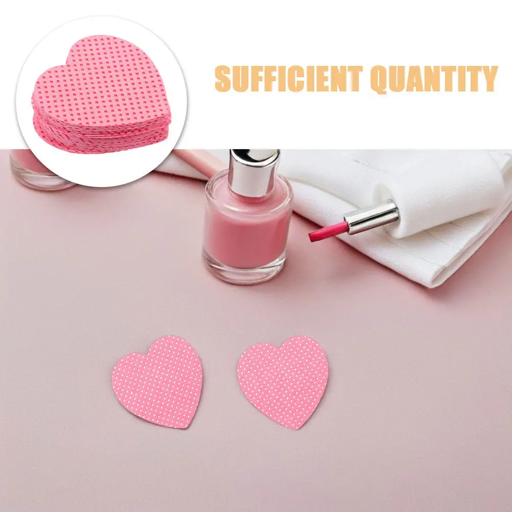Nail Art Remove - Heart Shaped Lint-Free Nail Wipes, Soft