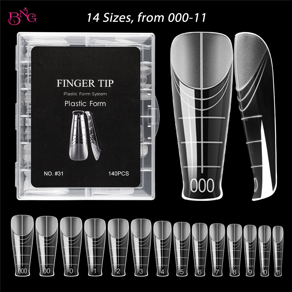 Nail Art Oval - BNG 140PCS Dual Nail Forms for
