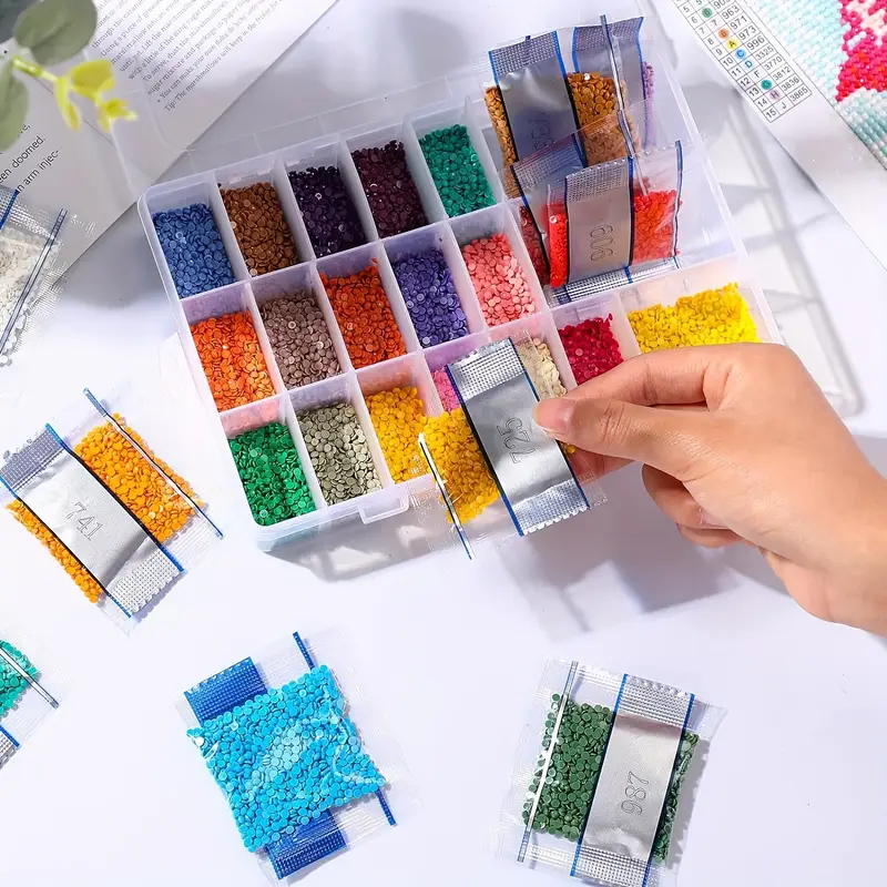 Nail Art Painting - 30 vivid colored diamond painting kits