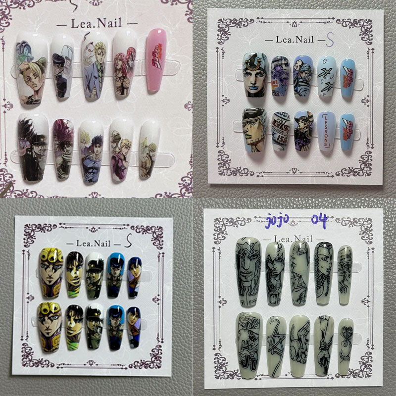 Nail Art Motif - JOJO Nail Art Student Anime Cartoon