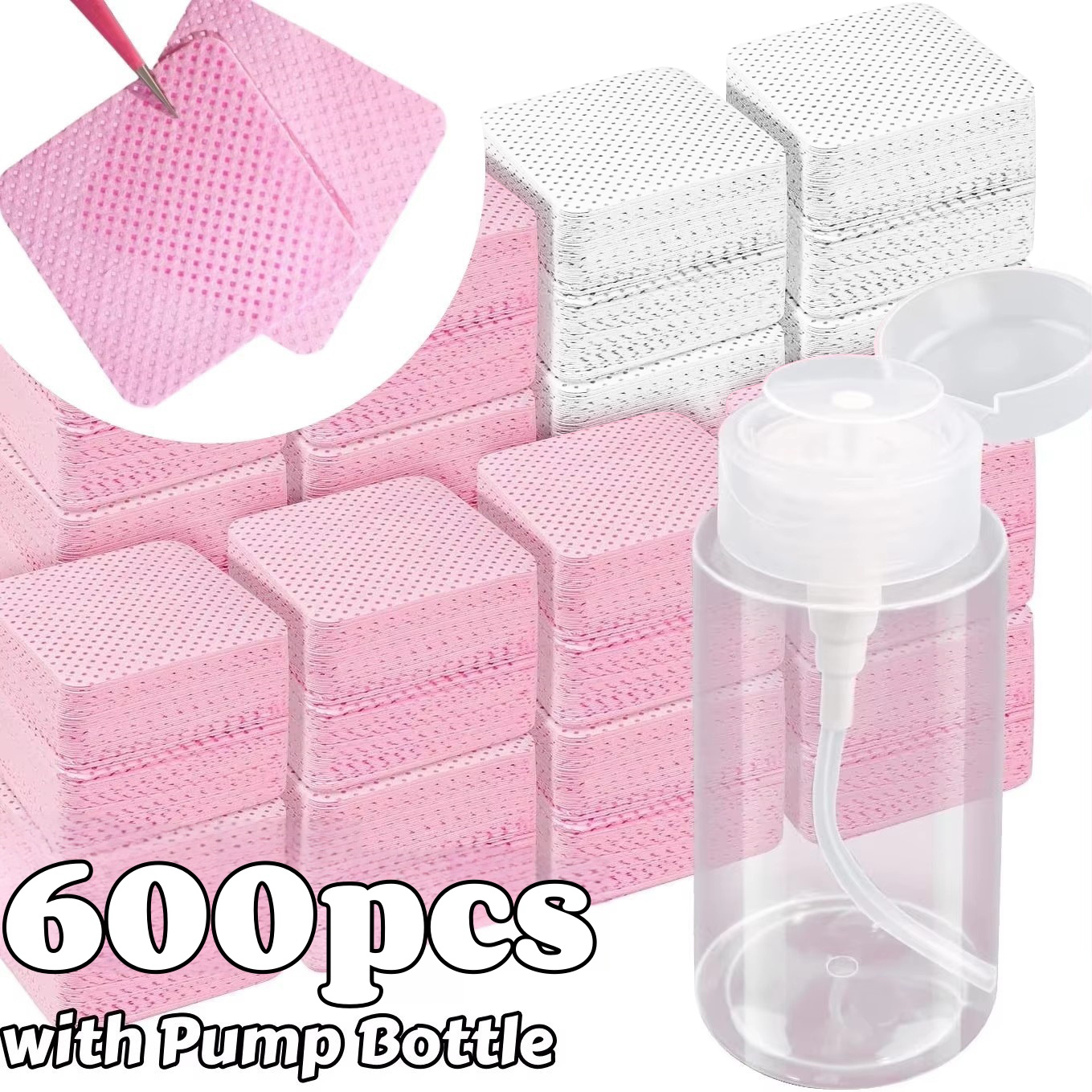 Nail Art Remove - 20/600pcs Lint-Free Nail Wipes Gel Cleansing