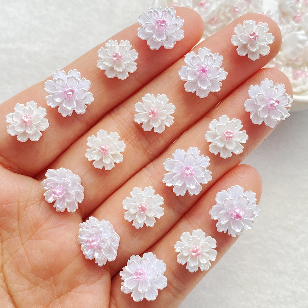 Nail Art Motif - 50Pcs Cute Mini Cartoon Flower Nail