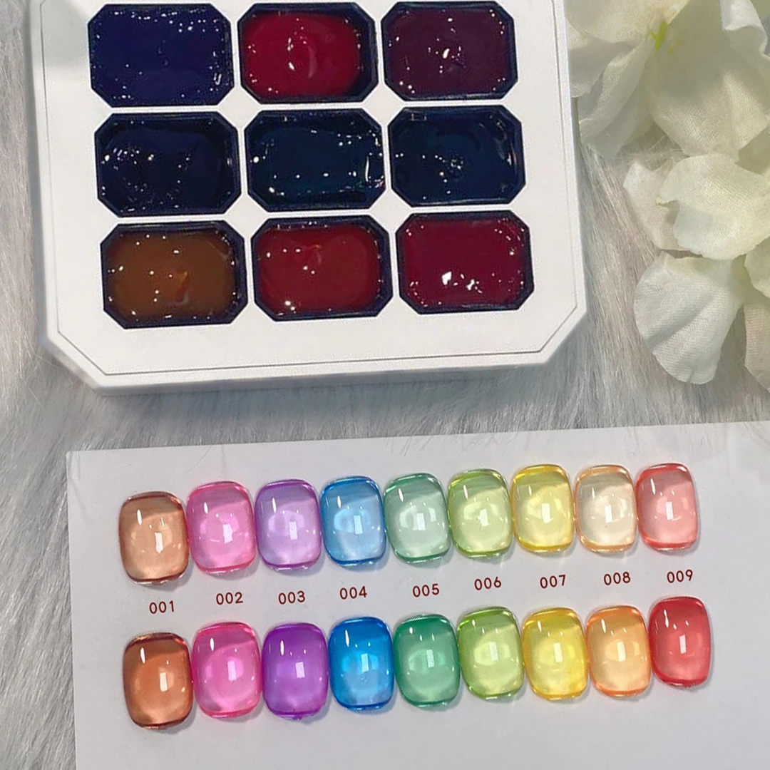 Nail Art Painting - 1pc Solid 9-grid Nail Patting Painting
