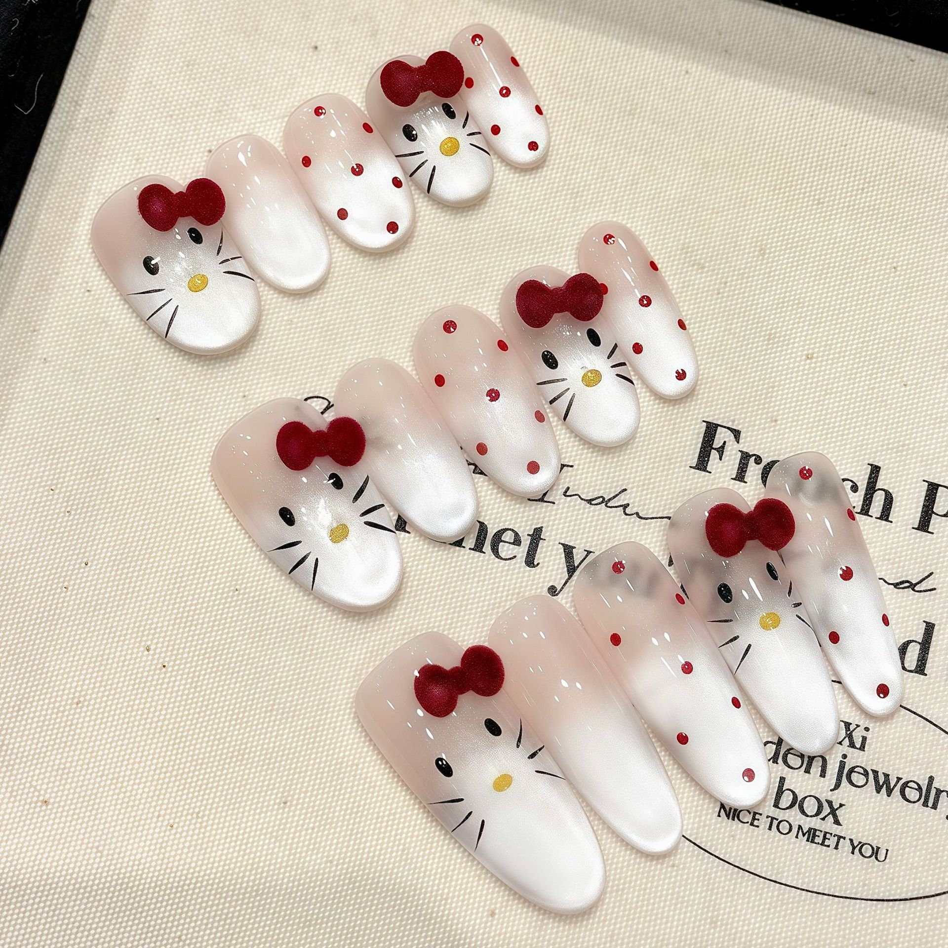 Nail Art Oval - 10pcs Pure Hand Pressed Oval Nail