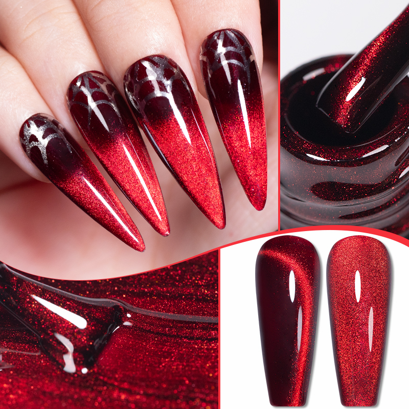 PUENTE 7.5ML Wine Red Cat Eye  - مراجعة Nail Art Red Wine وسعره