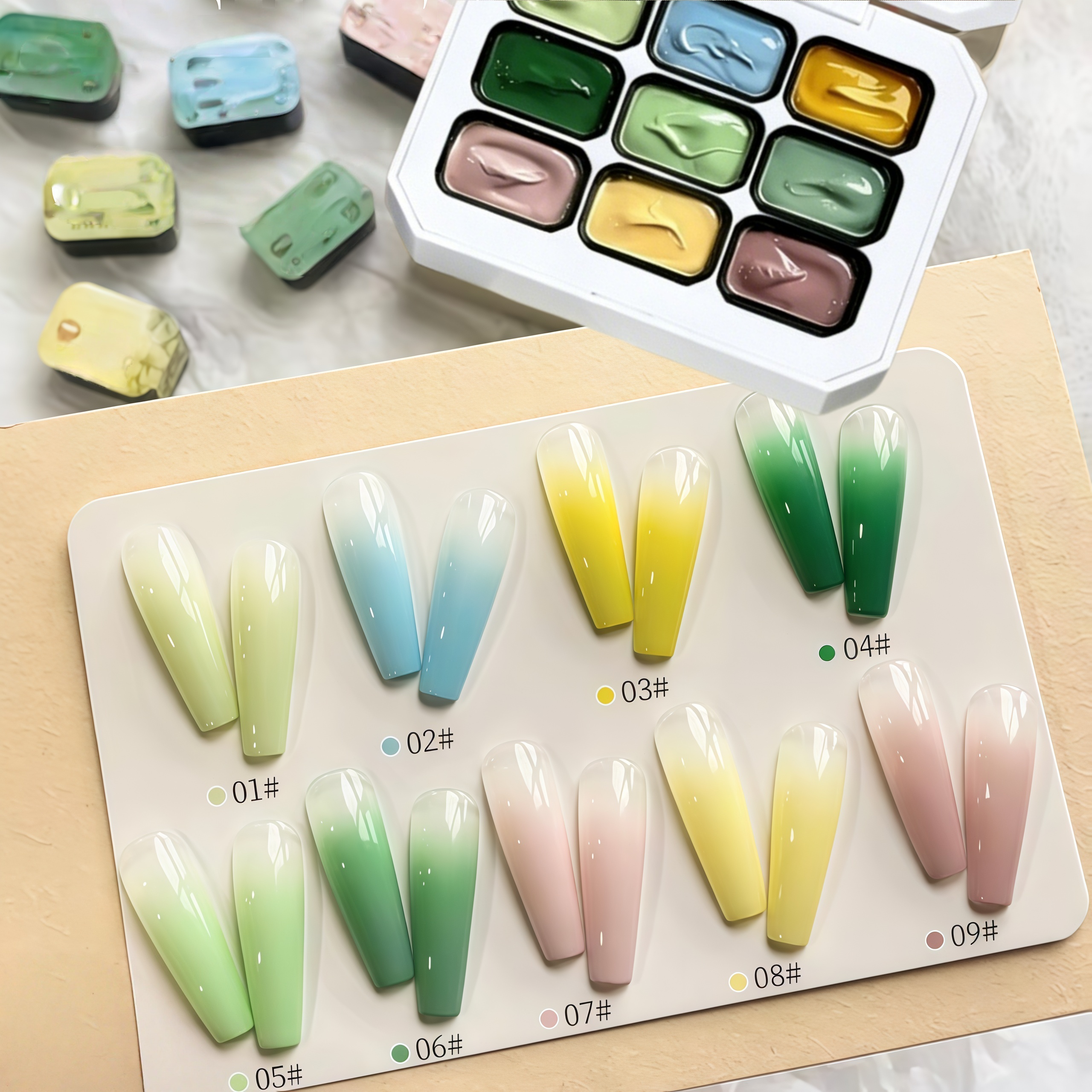 9-color solid nail polish,Bean - مراجعة Nail Art Painting وسعره