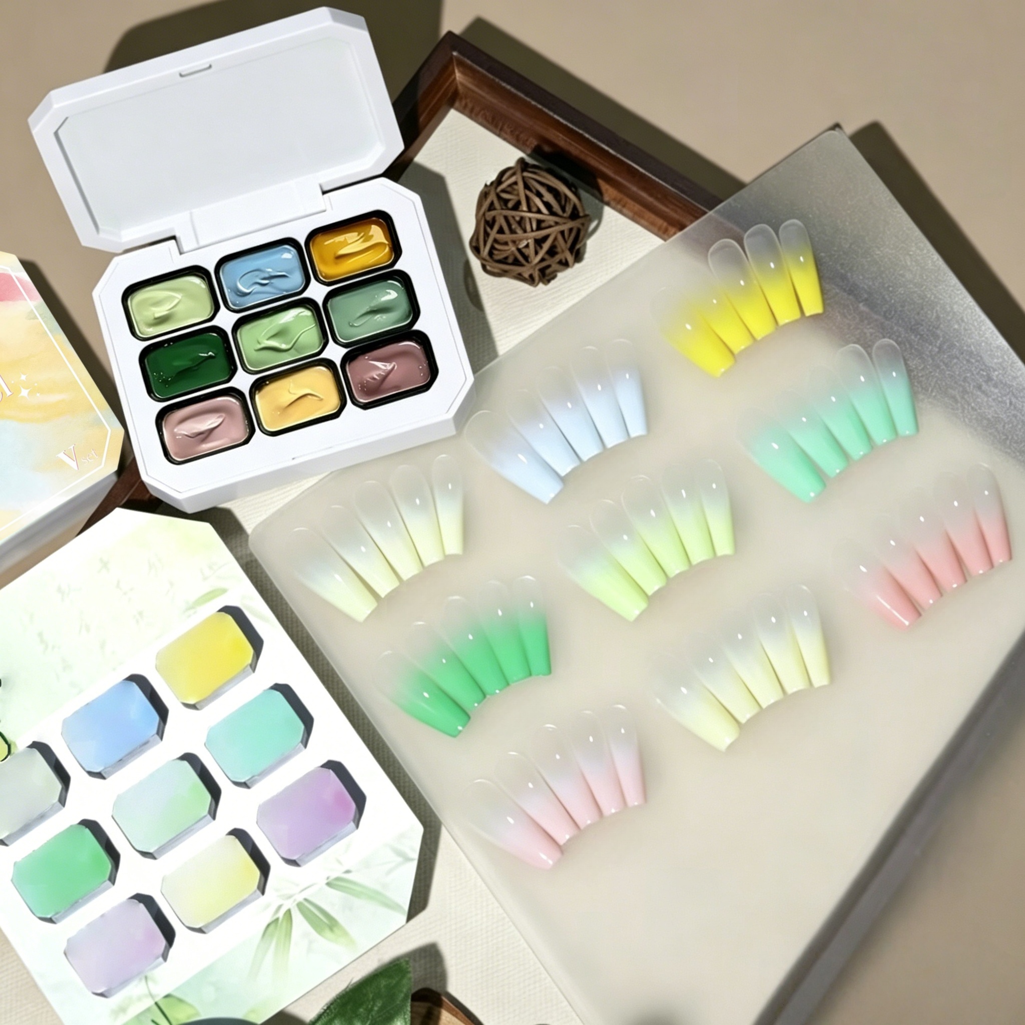 9-color solid nail polish,Bean - مراجعة Nail Art Painting وسعره