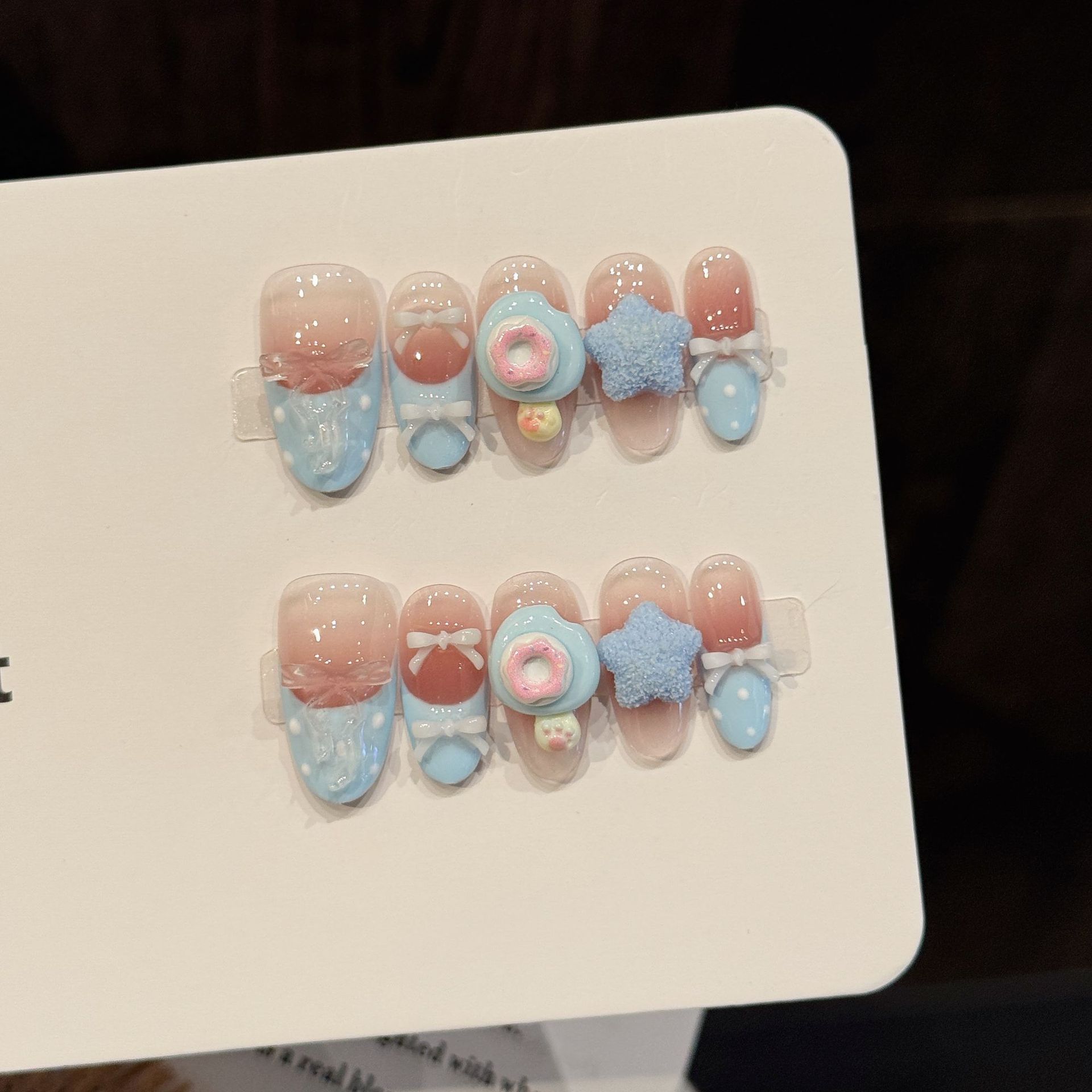 10pcs Pure Hand Pressed Short  - مراجعة Nail Art Oval وسعره