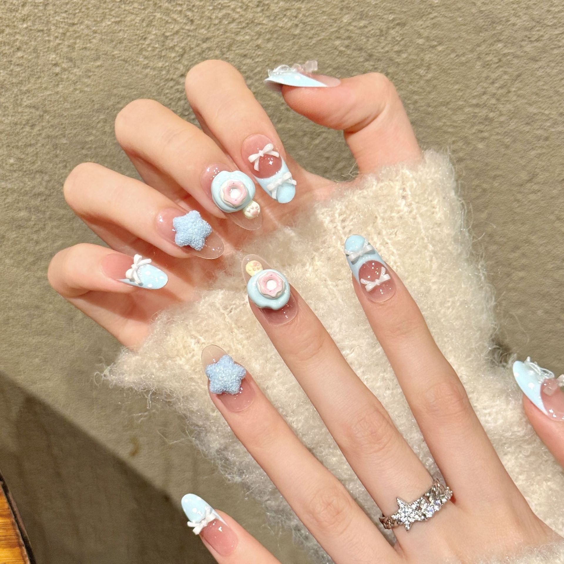 10pcs Pure Hand Pressed Short  - مراجعة Nail Art Oval وسعره