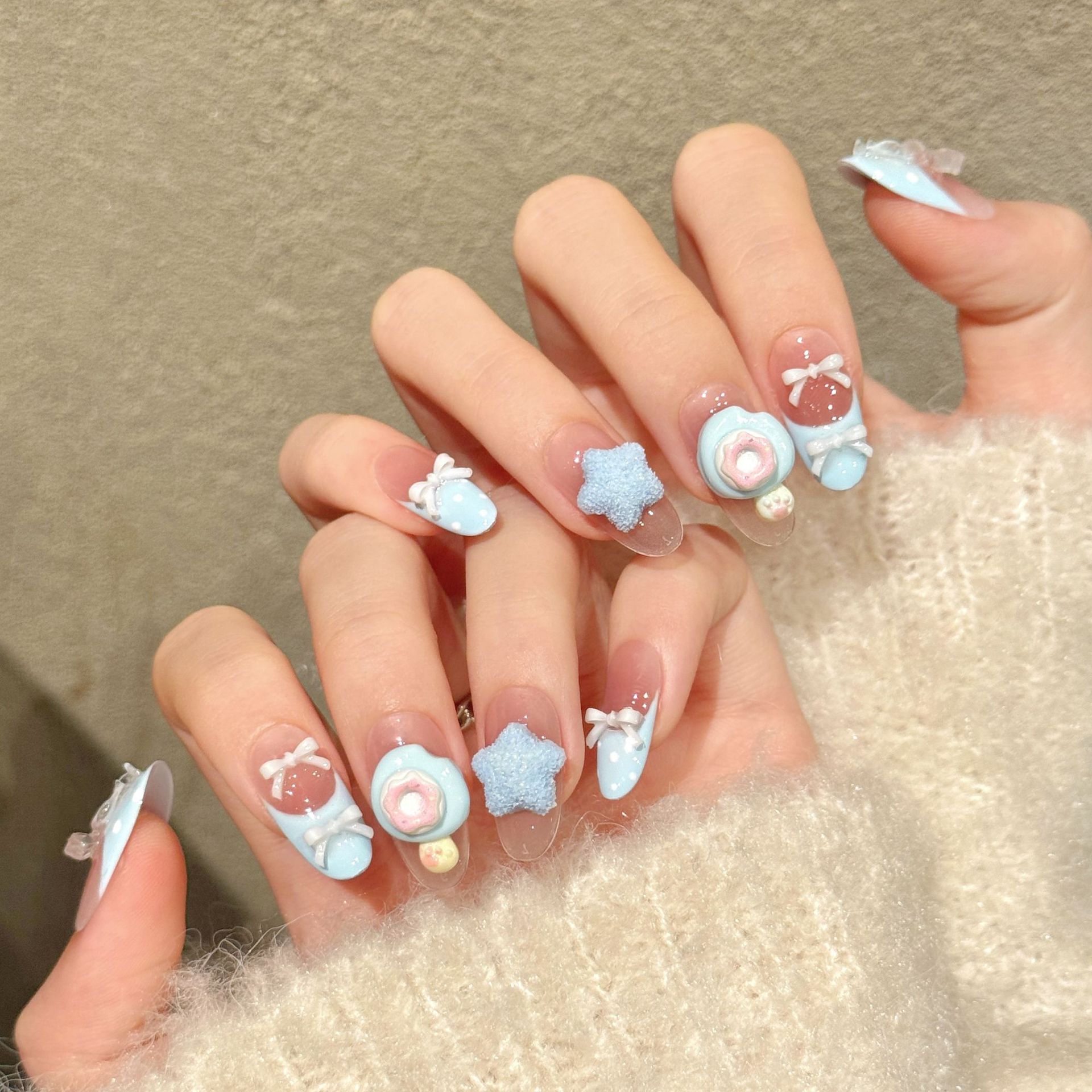 10pcs Pure Hand Pressed Short  - مراجعة Nail Art Oval وسعره
