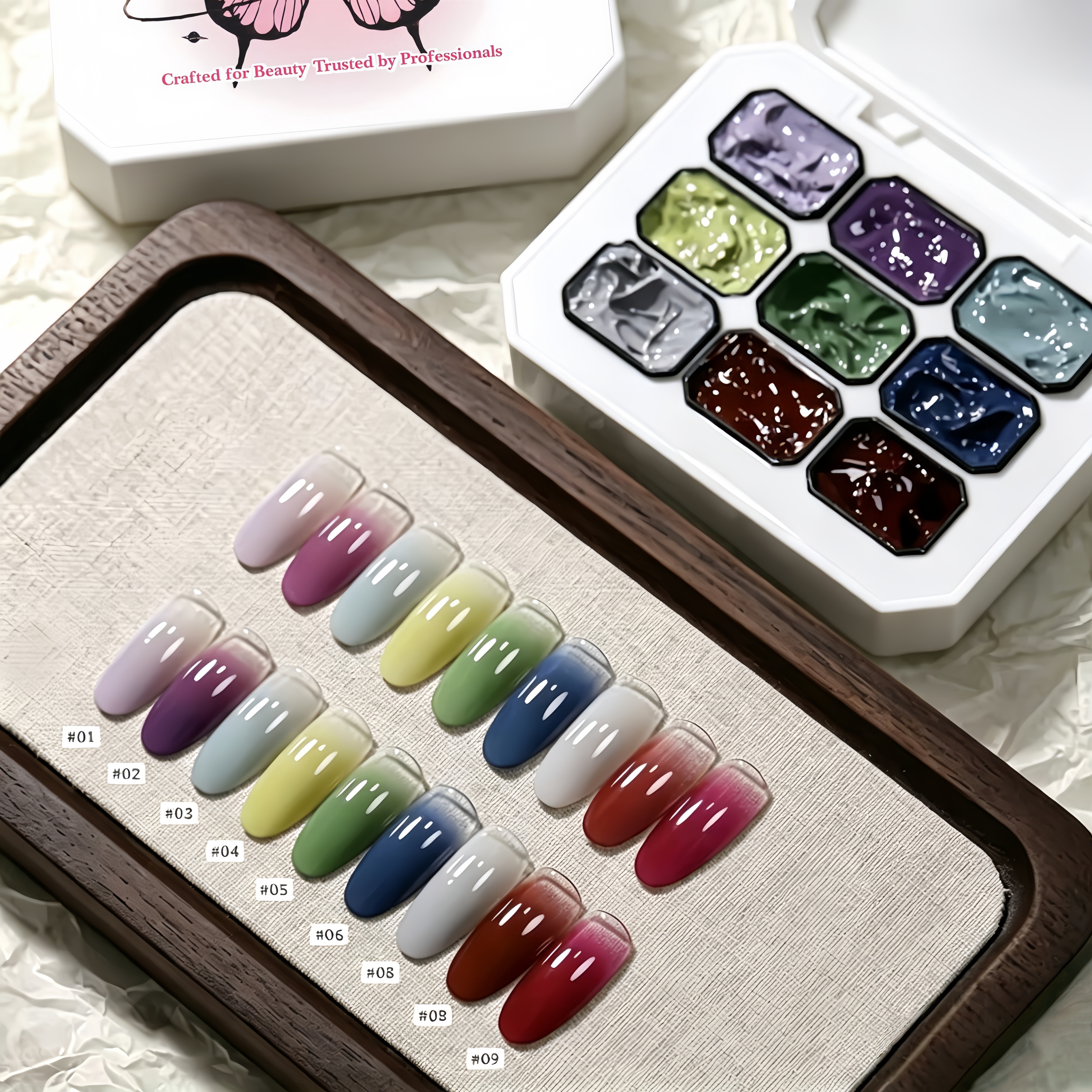1pc solid  9-grid color painti - مراجعة Nail Art Painting وسعره