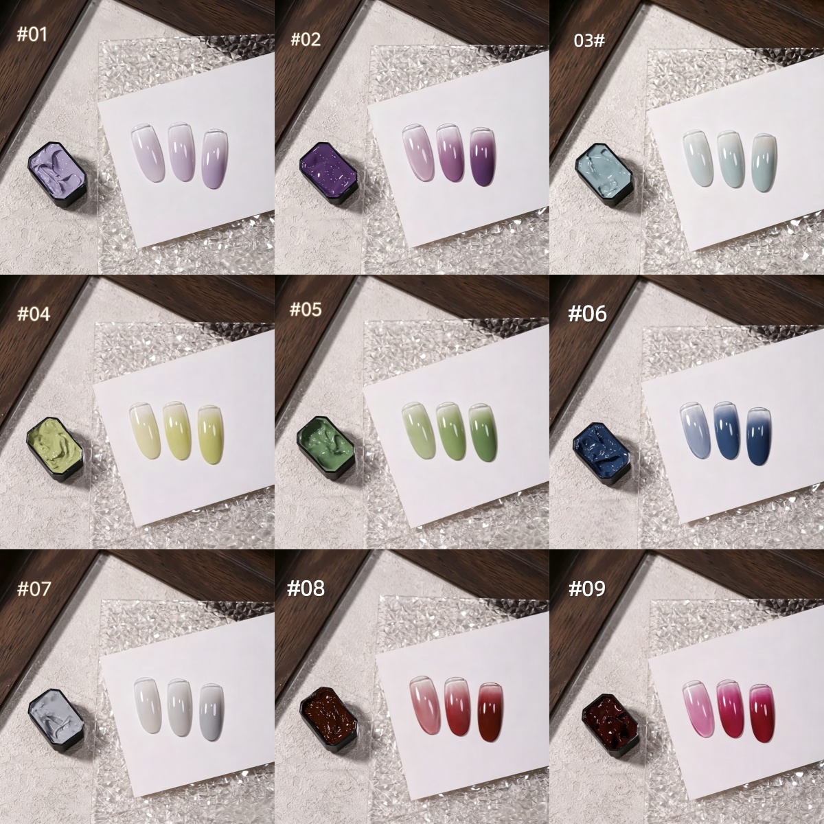 1pc solid  9-grid color painti - مراجعة Nail Art Painting وسعره