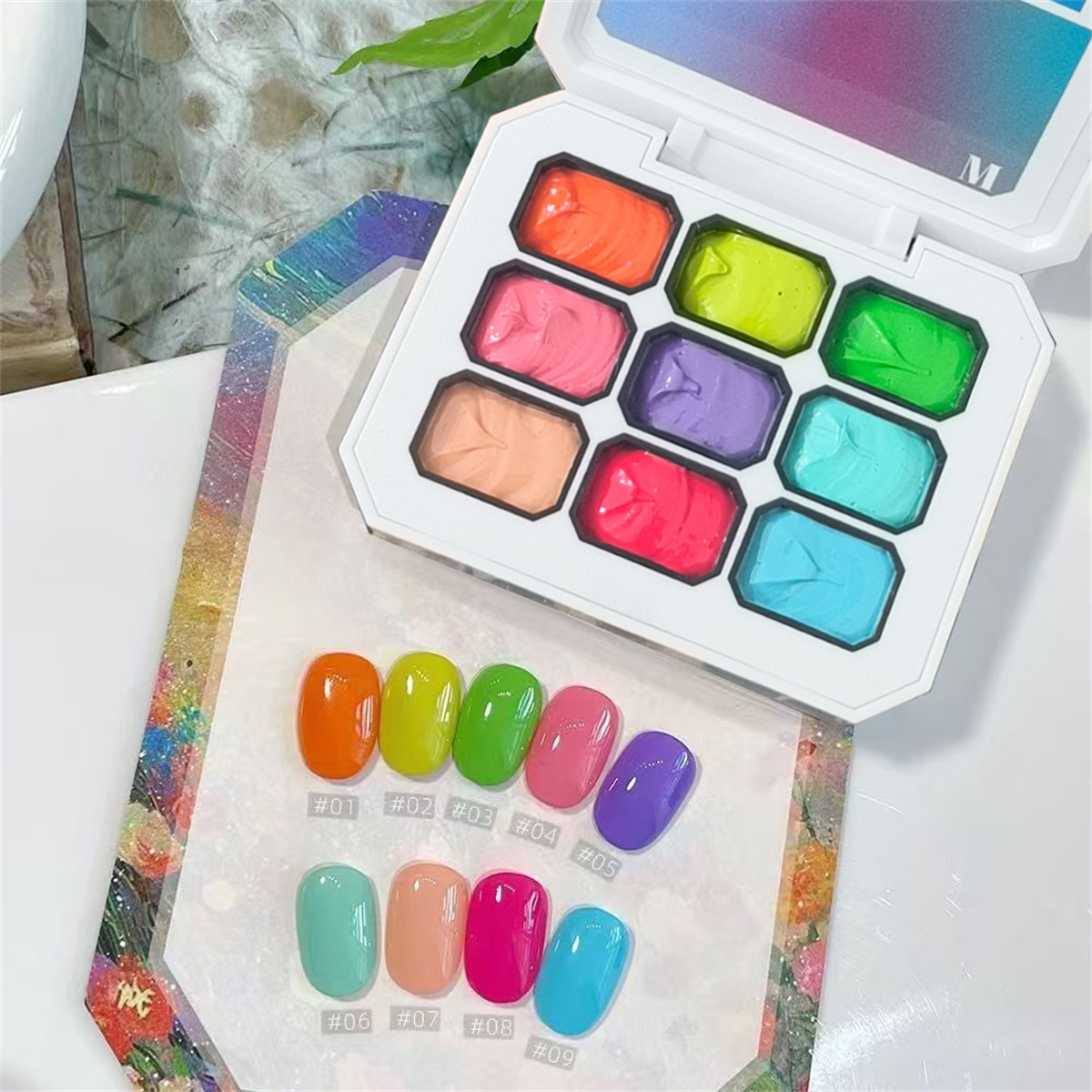1pc 9-color solid nail polish  - مراجعة Nail Art Painting وسعره