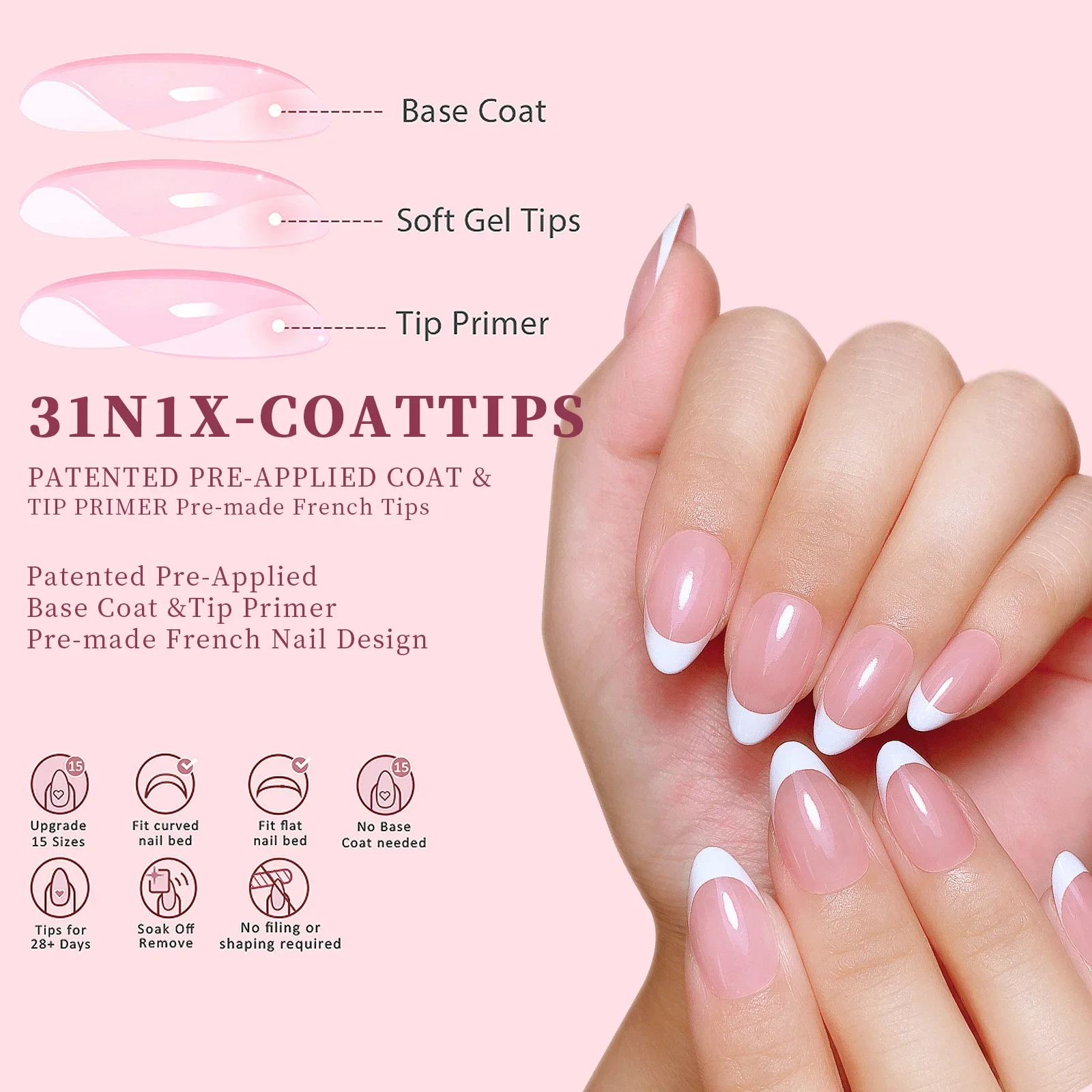150Pcs/Set French Ballet Press - مراجعة Nail Art Oval وسعره