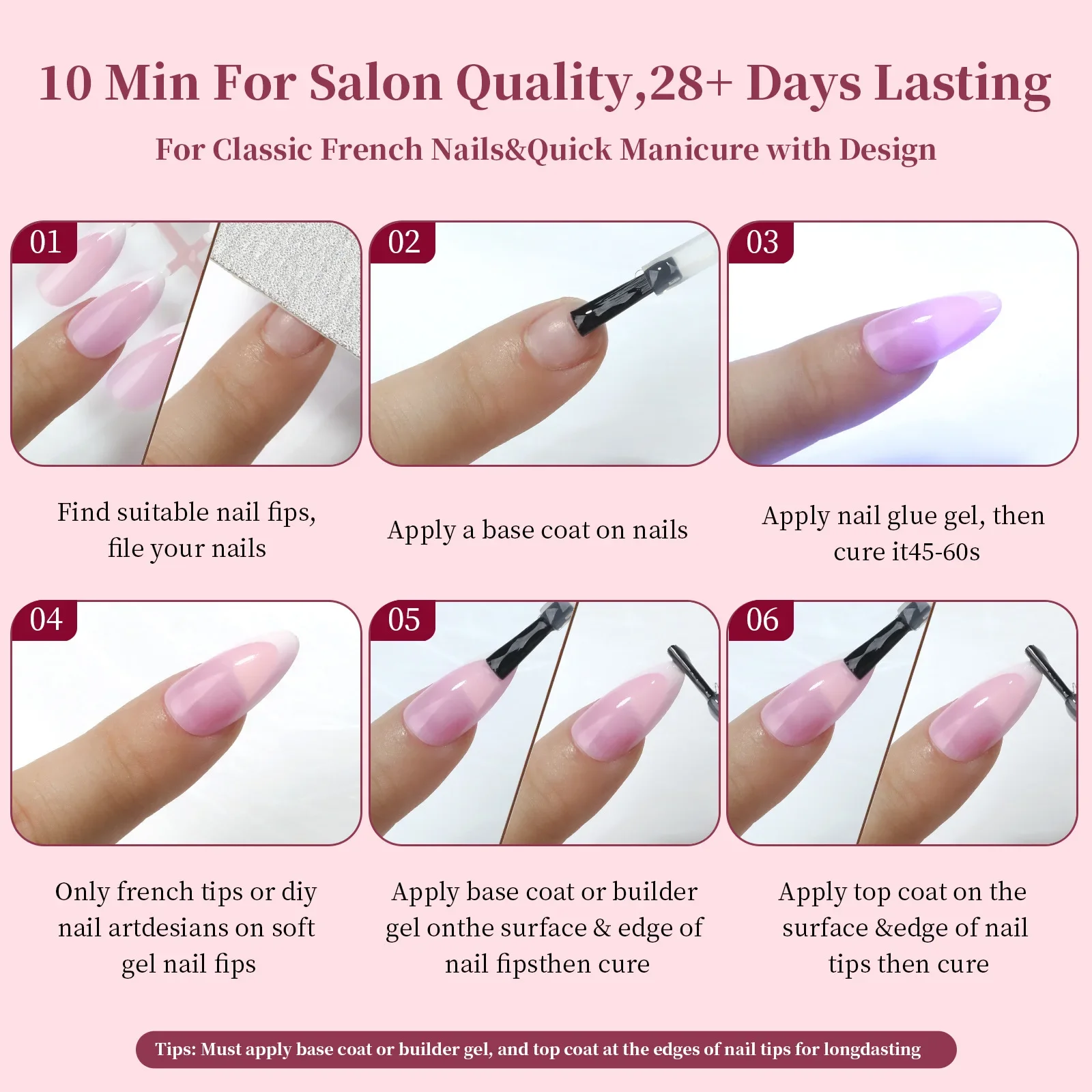 150Pcs/Set French Ballet Press - مراجعة Nail Art Oval وسعره