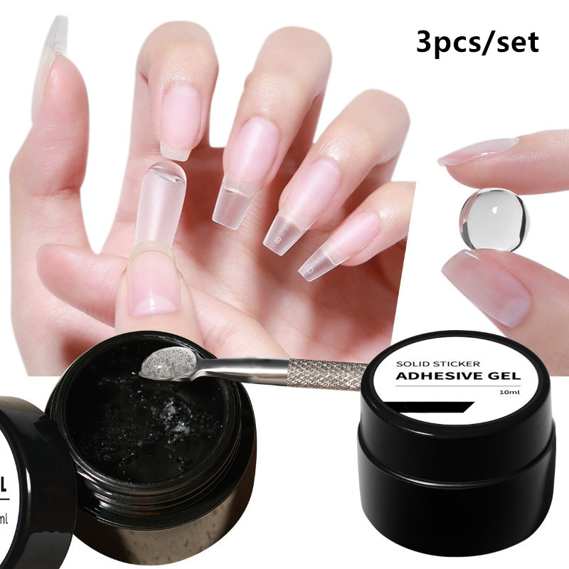 3pcs/set Solid Nail Tips Gel S - مراجعة Nail Gel Polish Set وسعره