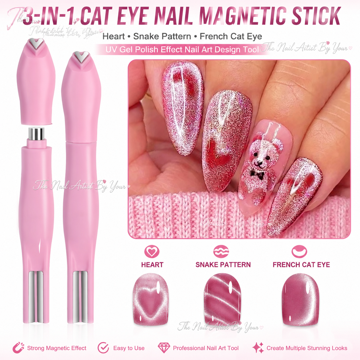 3 in 1 Cat Eye Nail Magnetic S - مراجعة Nail Art Love وسعره