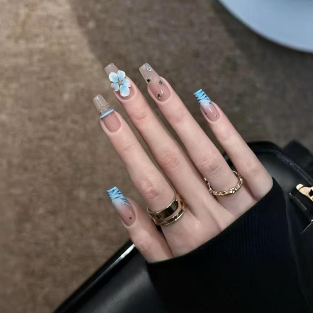 10pcs Handmade Middle Press On - مراجعة Nail Art Zebra Design وسعره