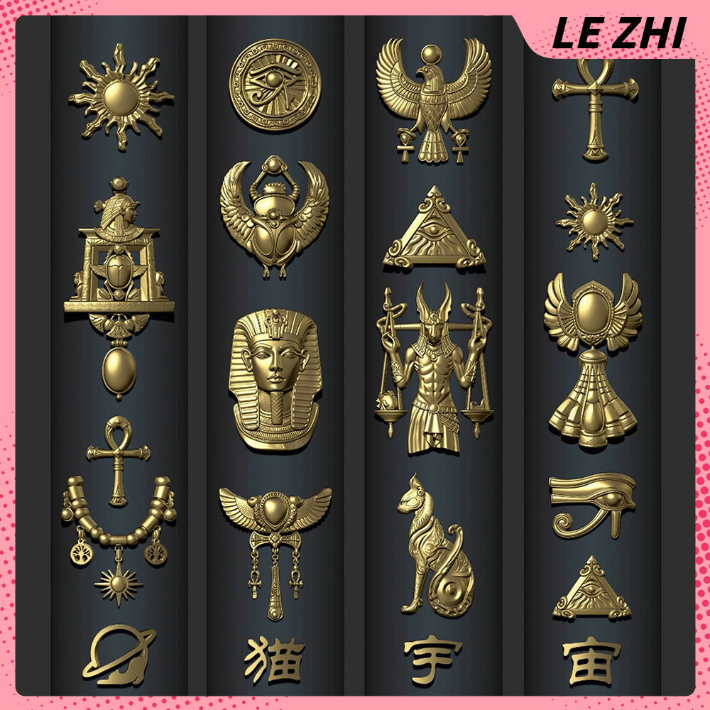 1Pcs Vintage Egyptian Style 3D - مراجعة Nail Art Queen وسعره