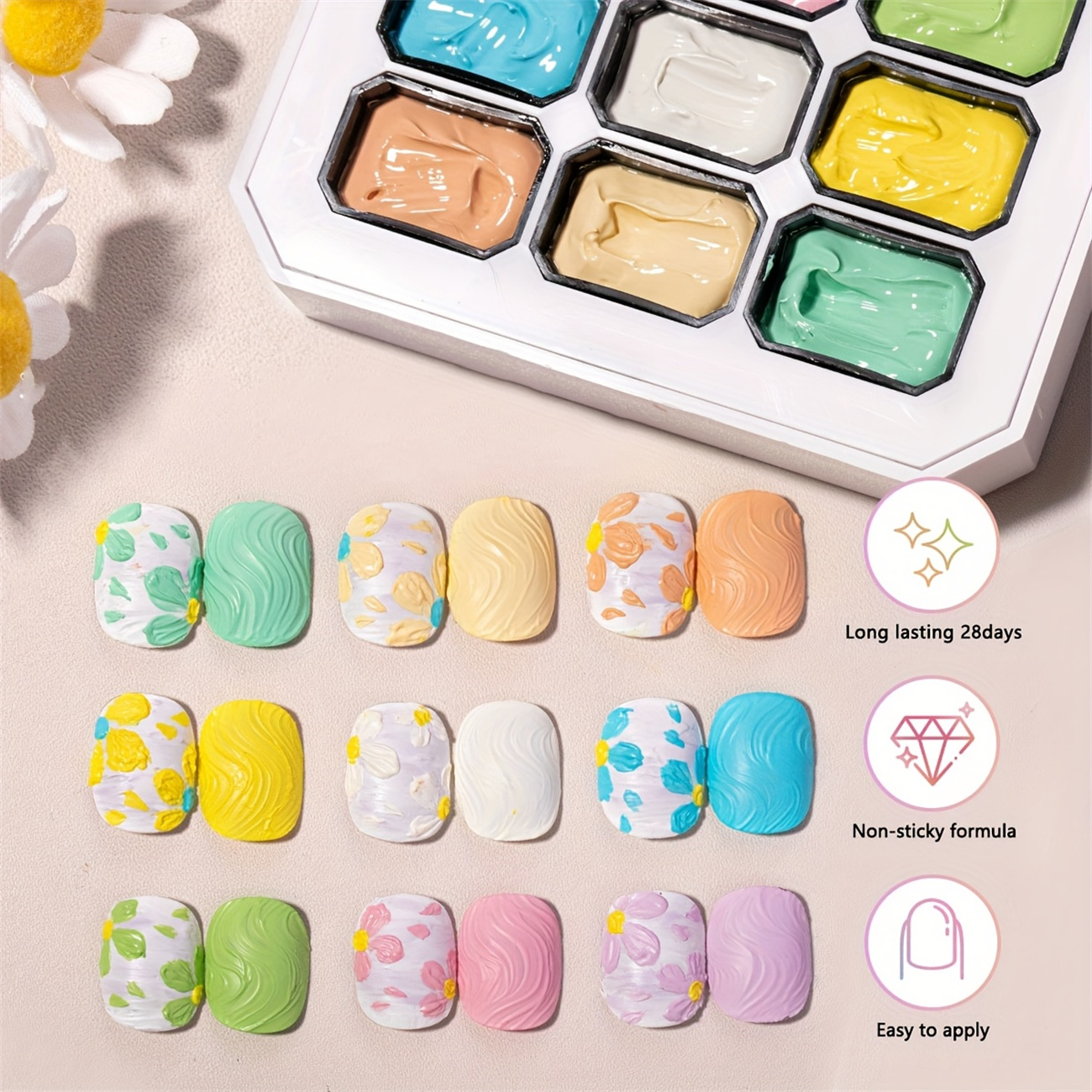 1pc 9-color Makaron solid nail - مراجعة Nail Art Painting وسعره