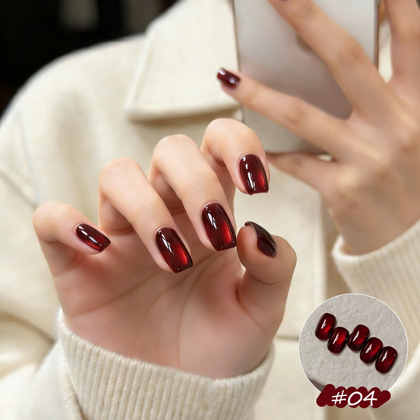 1pcs PSK 2026 New Lucky Red Ca - مراجعة Nail Art Red Wine وسعره