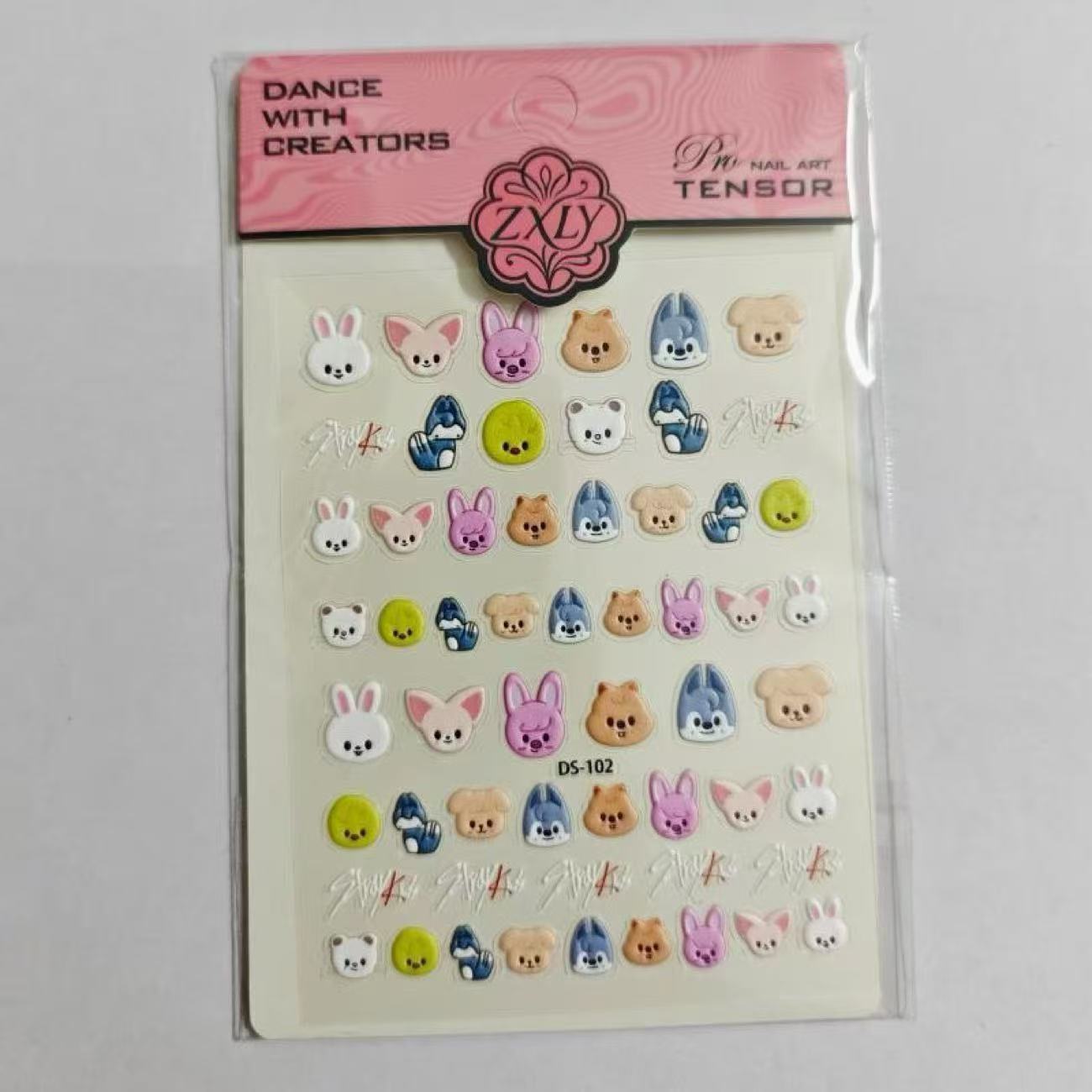 Popular Kpop SKZOO Nail Sticke - مراجعة Nail Art Motif وسعره