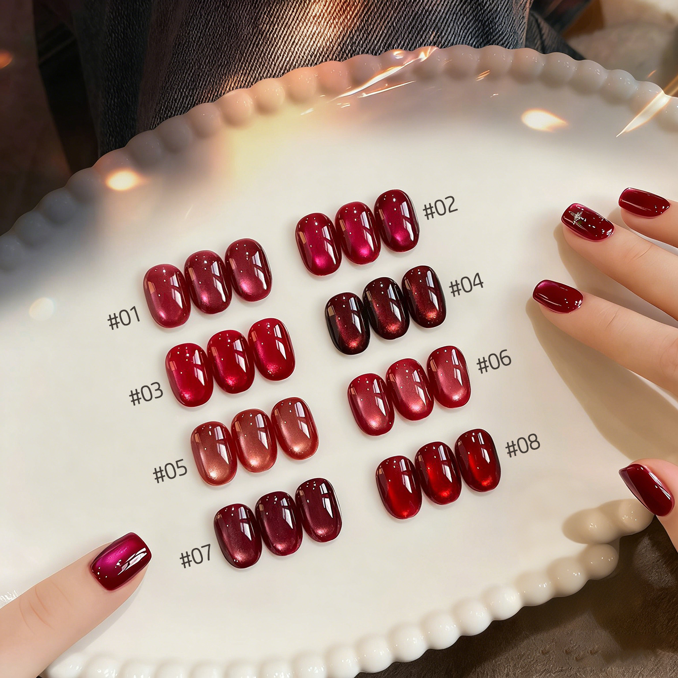 MIANEL 10ML Lucky Red Cat Eye  - مراجعة Nail Art Red Wine وسعره
