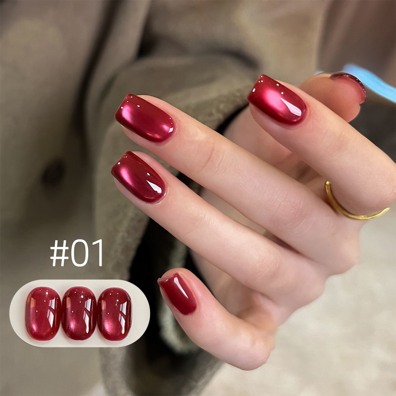MIANEL 10ML Lucky Red Cat Eye  - مراجعة Nail Art Red Wine وسعره