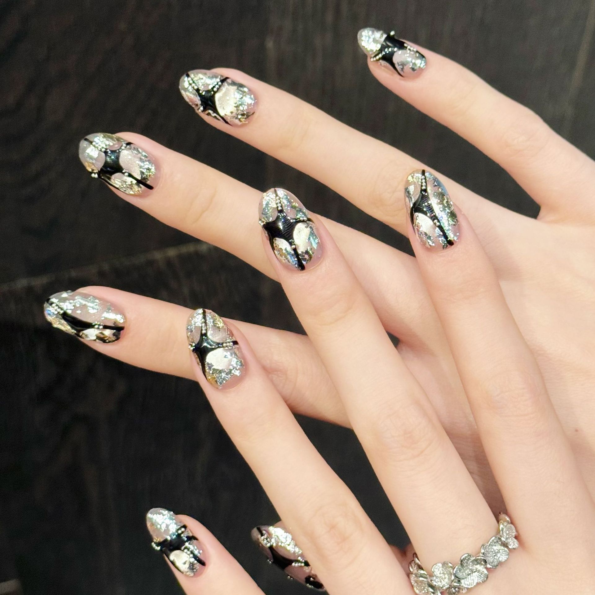 10pcs Pure Hand Pressed Short  - مراجعة Nail Art Oval وسعره
