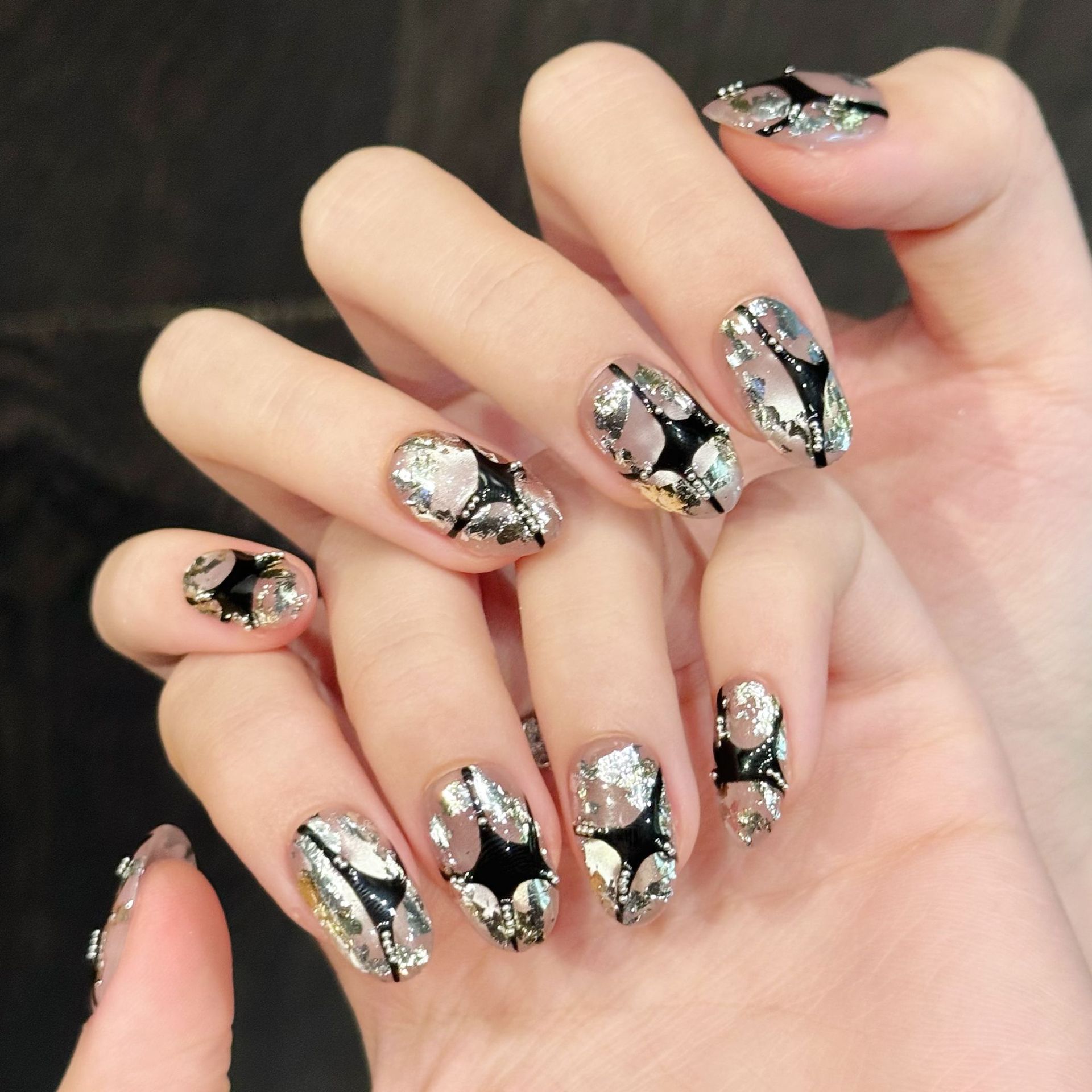 10pcs Pure Hand Pressed Short  - مراجعة Nail Art Oval وسعره