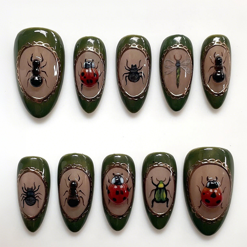24Pcs Short French Almond Pres - مراجعة Nail Art Oval وسعره