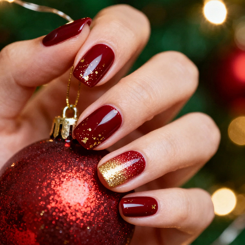 24pcs Wine Red Full Cover Nail - مراجعة Nail Art Red Wine وسعره