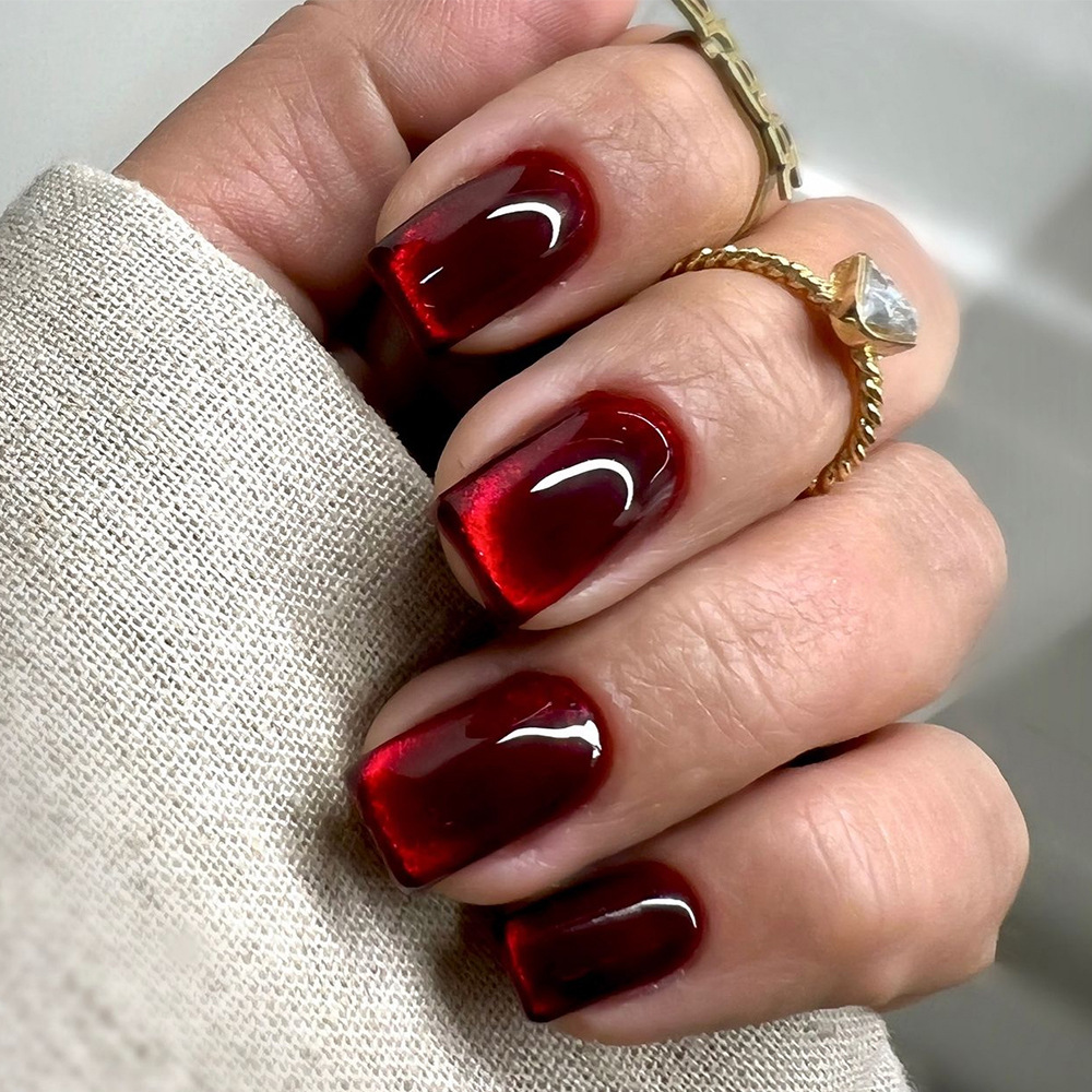 24pcs Wine Red Full Cover Nail - مراجعة Nail Art Red Wine وسعره