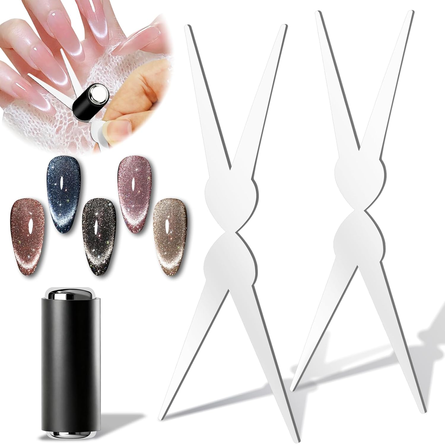 3D Double Headed Nails French  - مراجعة Nail Gel Polish Set وسعره