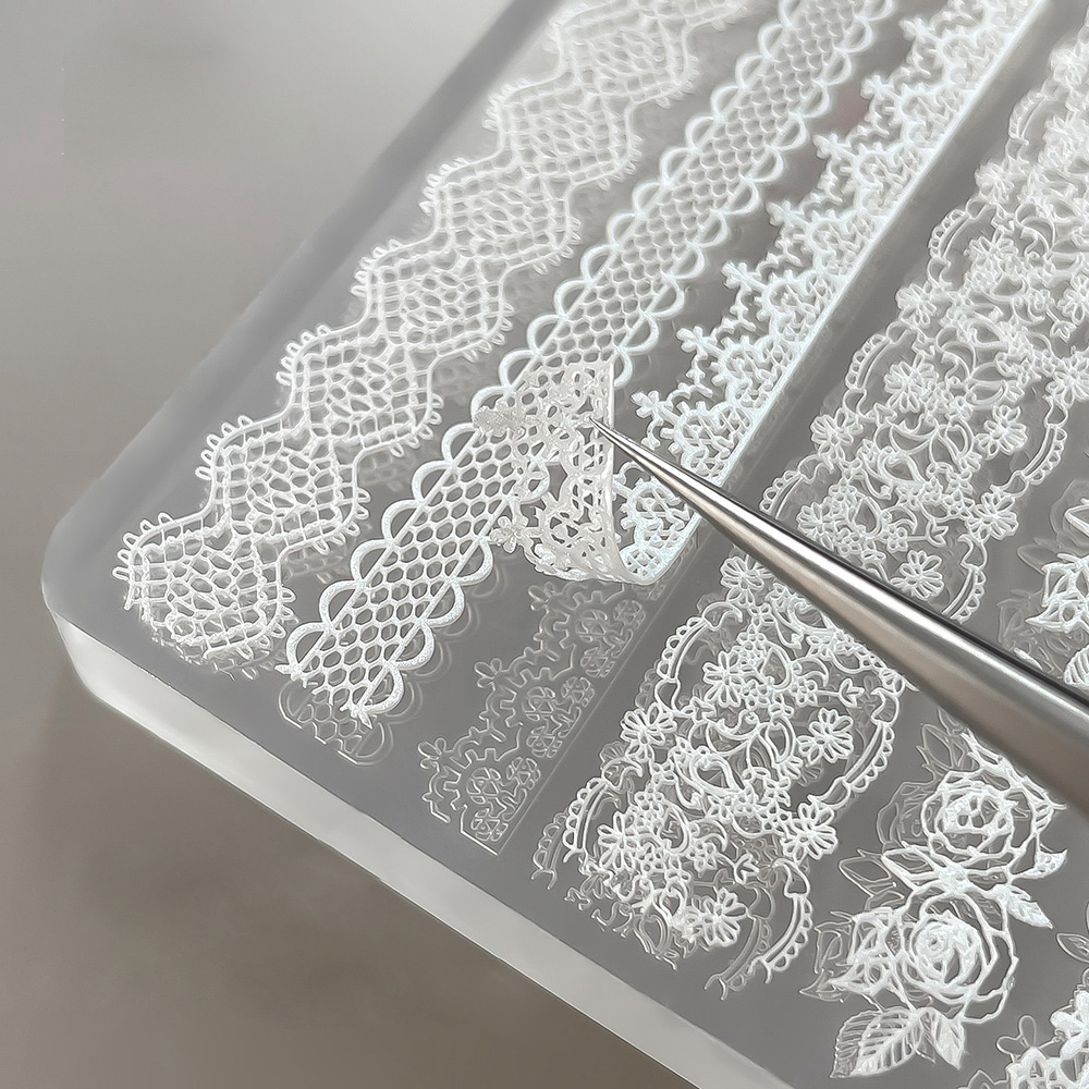 1Pcs 3D Lace Rose Silicone Nai - مراجعة Nail Art Elegant وسعره