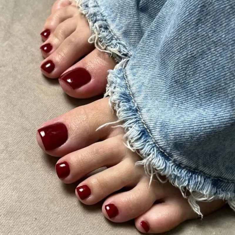 Simple Wine Red Solid Color Fa - مراجعة Nail Art Red Wine وسعره