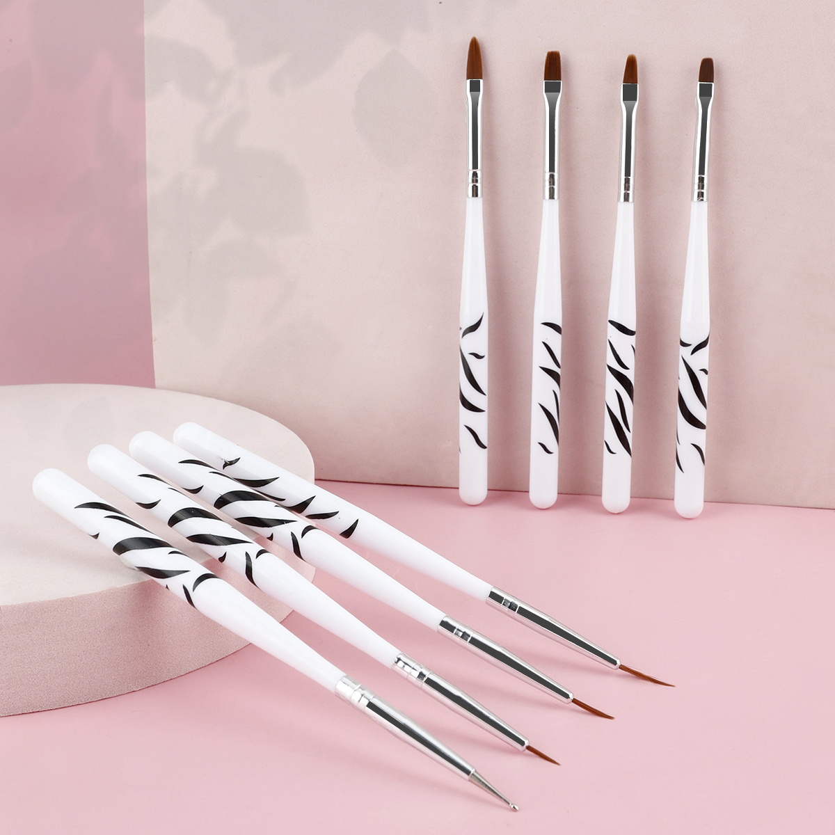Zebra Handle Nail Brush Set Fo - مراجعة Nail Art Zebra Design وسعره