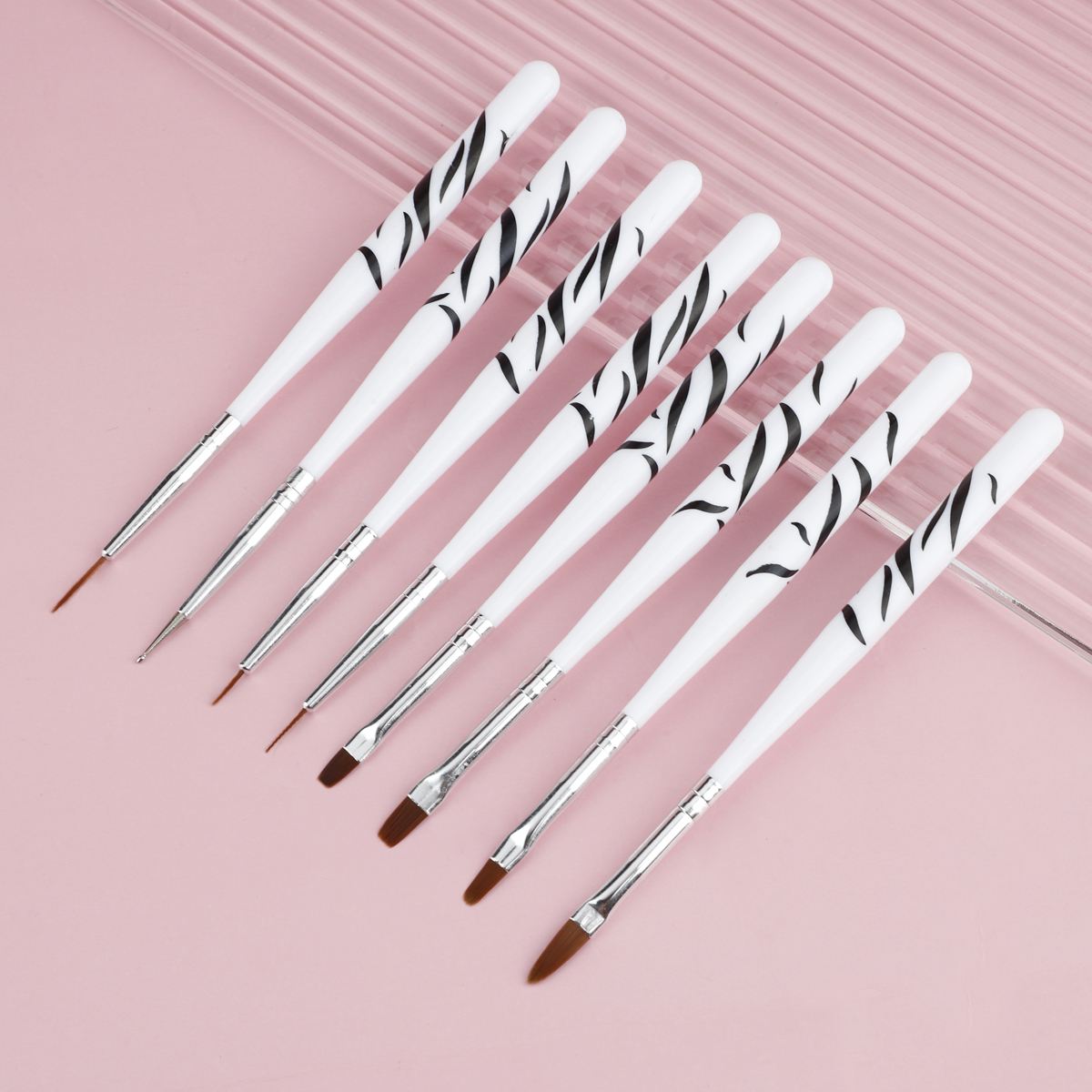 Zebra Handle Nail Brush Set Fo - مراجعة Nail Art Zebra Design وسعره