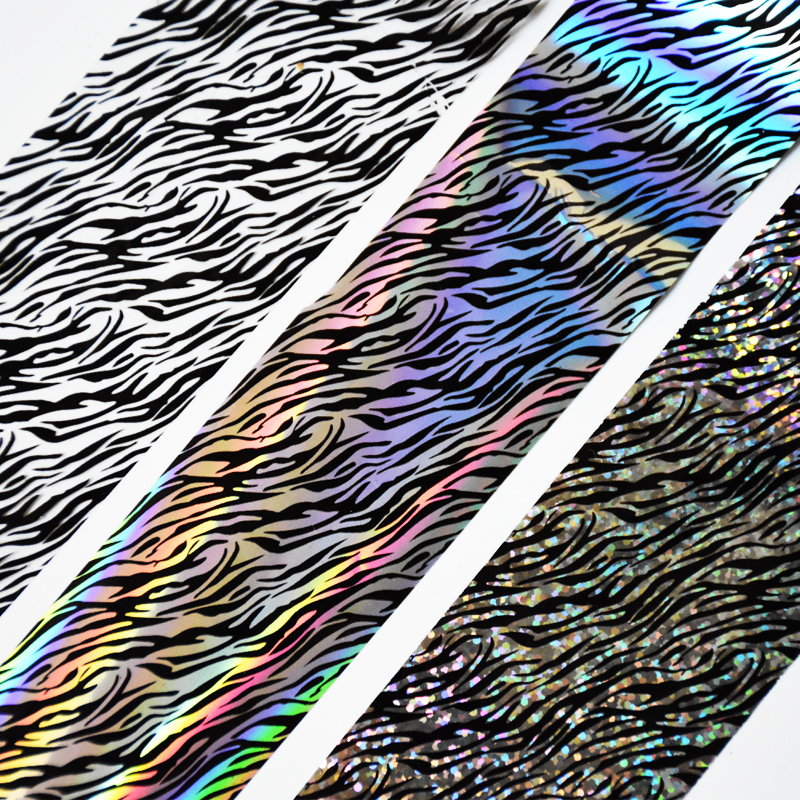 100meters/roll Holographic Nai - مراجعة Nail Art Zebra Design وسعره