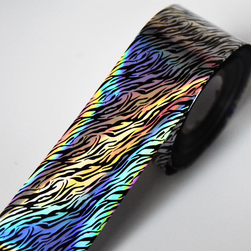 100meters/roll Holographic Nai - مراجعة Nail Art Zebra Design وسعره