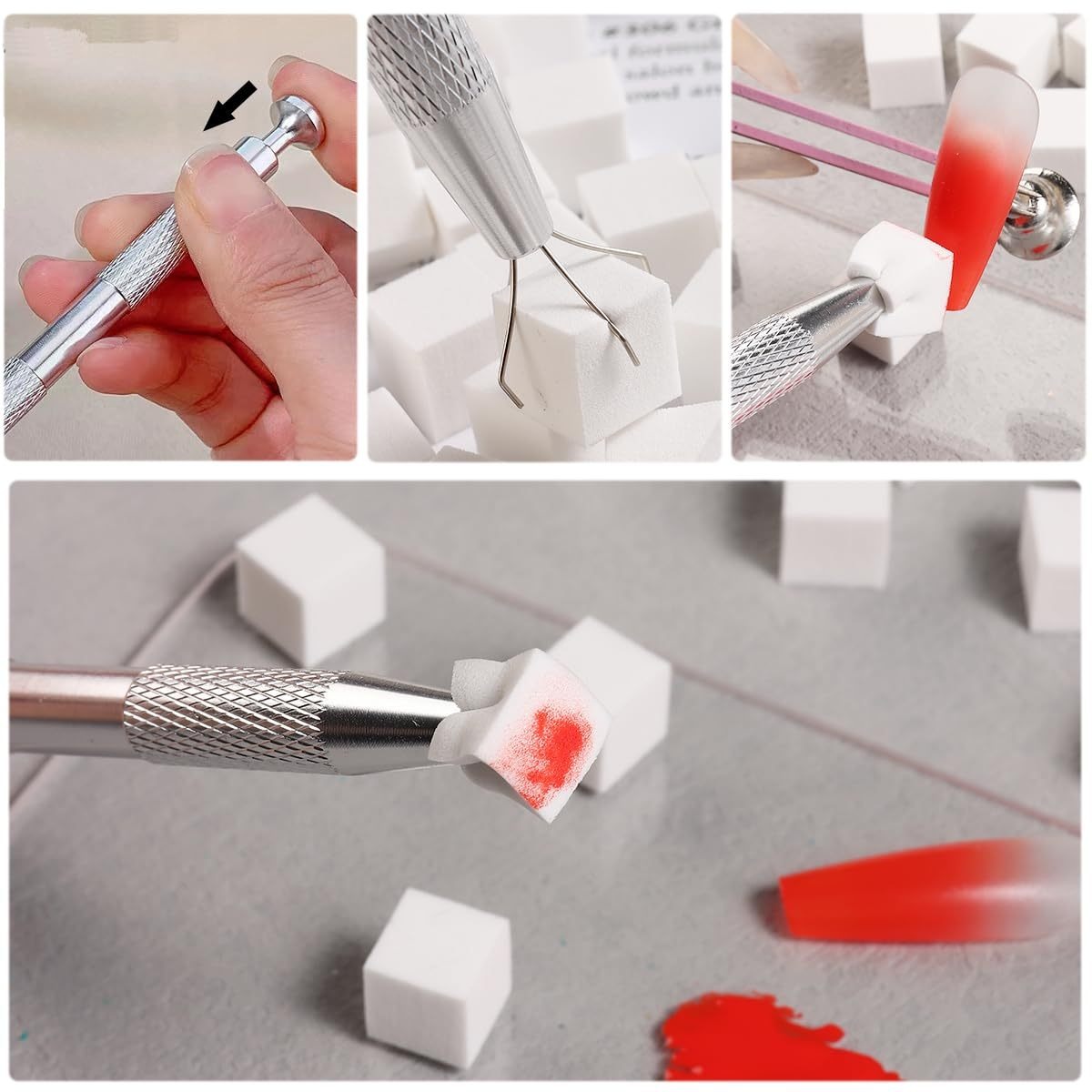 1/50/100Pcs Square Nail Art Sp - مراجعة Nail Gel Polish Set وسعره