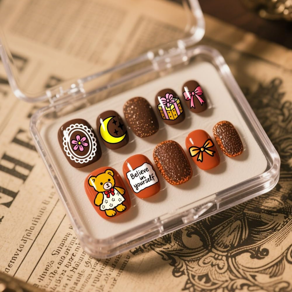 3pcs Cute Bear Nail Stamping P - مراجعة Nail Art Love وسعره