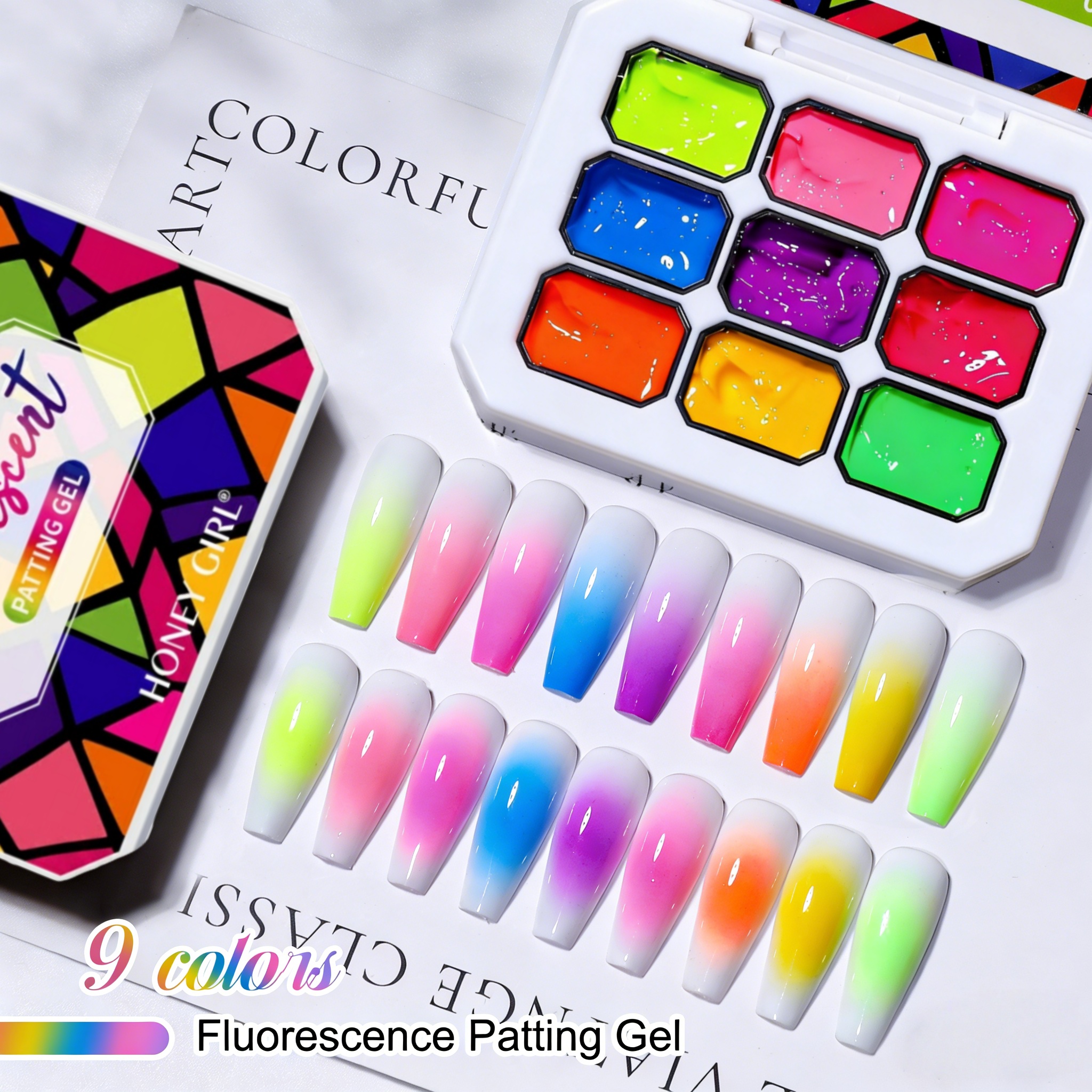 9-color solid nail polish ，pat - مراجعة Nail Art Painting وسعره
