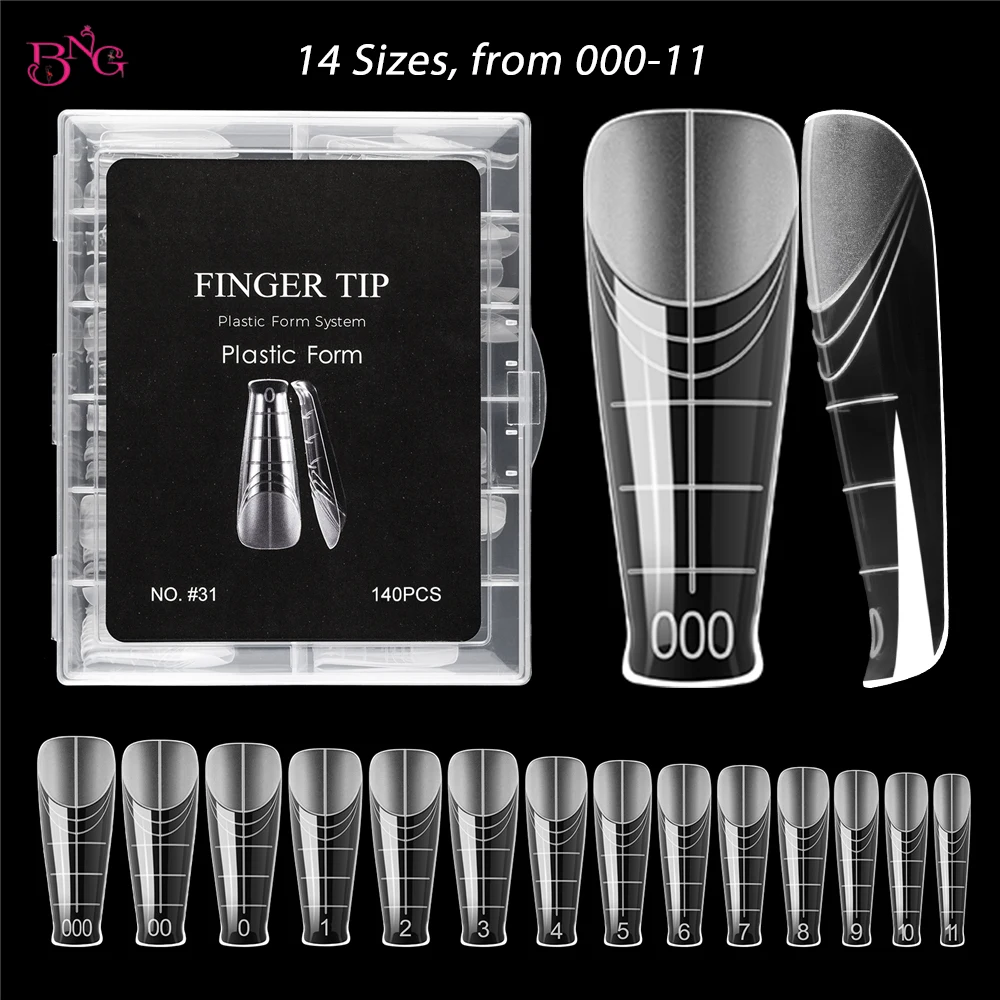 BNG 140PCS Dual Nail Forms for - مراجعة Nail Art Oval وسعره