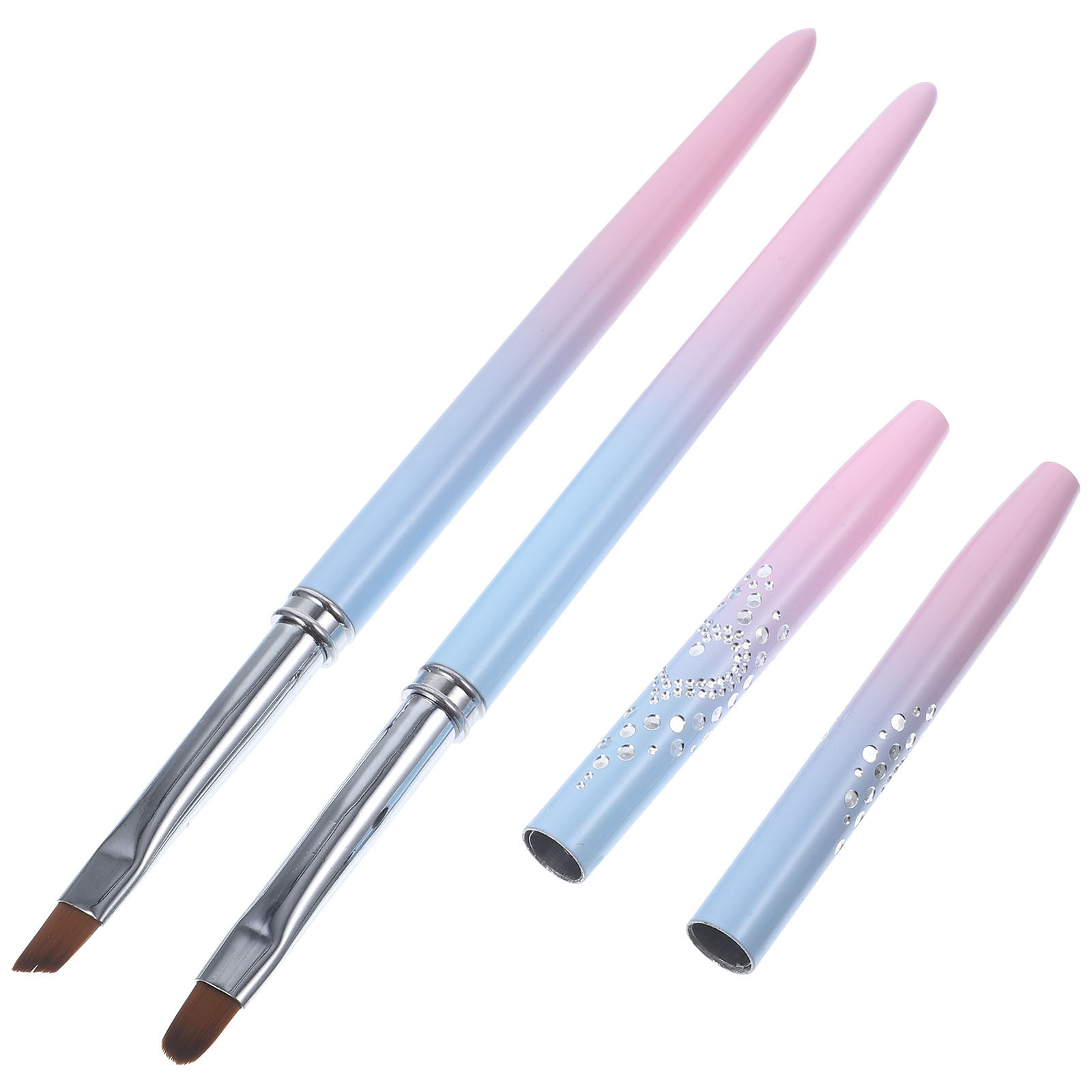 2Pcs Nail Art Brush Set Profes - مراجعة Nail Gel Polish Set وسعره