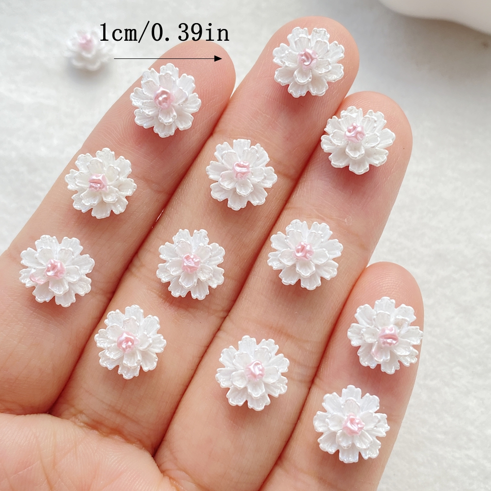 50Pcs Cute Mini Cartoon Flower - مراجعة Nail Art Motif وسعره