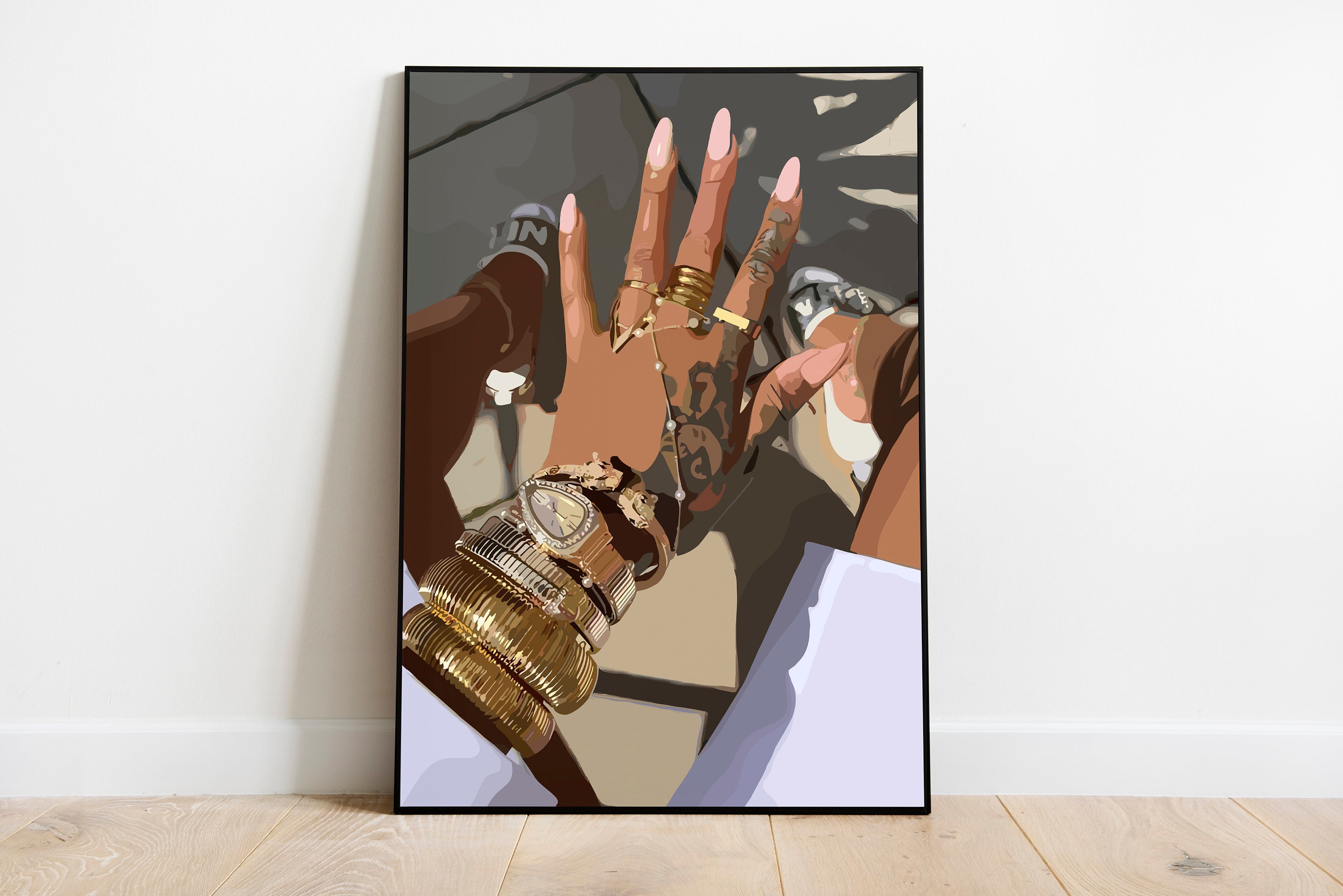 Black Girl Fashionable Women N - مراجعة Nail Art Painting وسعره