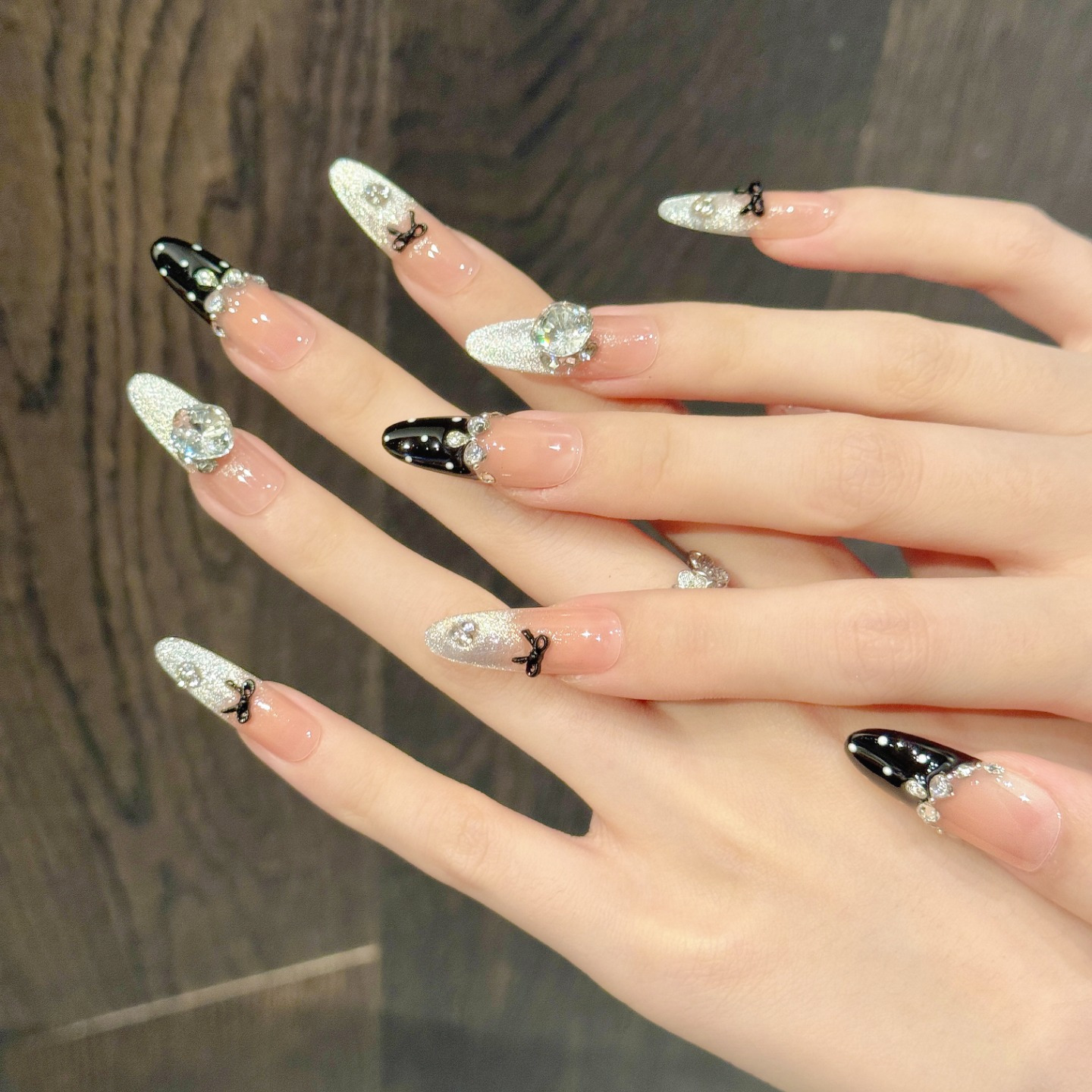 10pcs Handmade Pressed Long Ov - مراجعة Nail Art Elegant وسعره