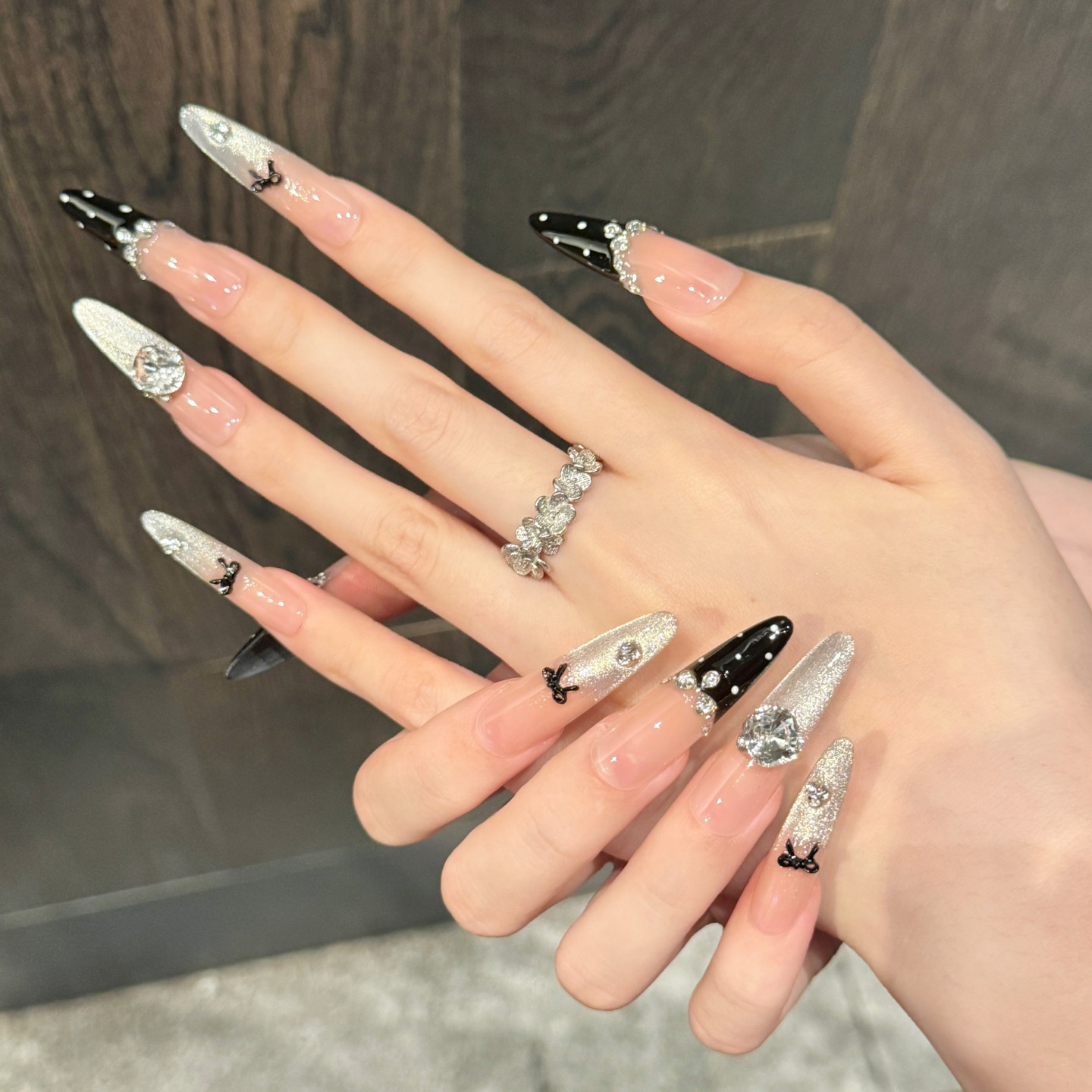 10pcs Handmade Pressed Long Ov - مراجعة Nail Art Elegant وسعره